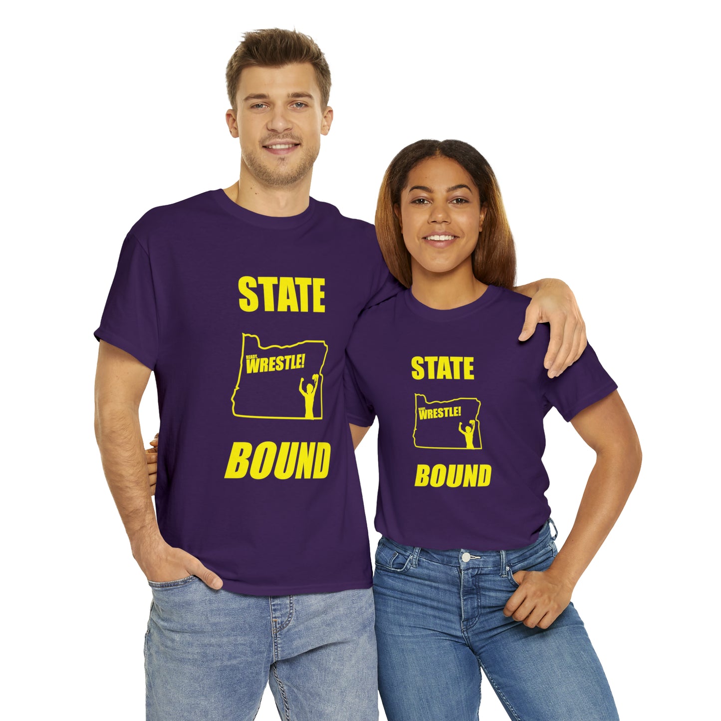 Oregon State Bound, Gold Logo, Unisex Heavy Cotton Tee