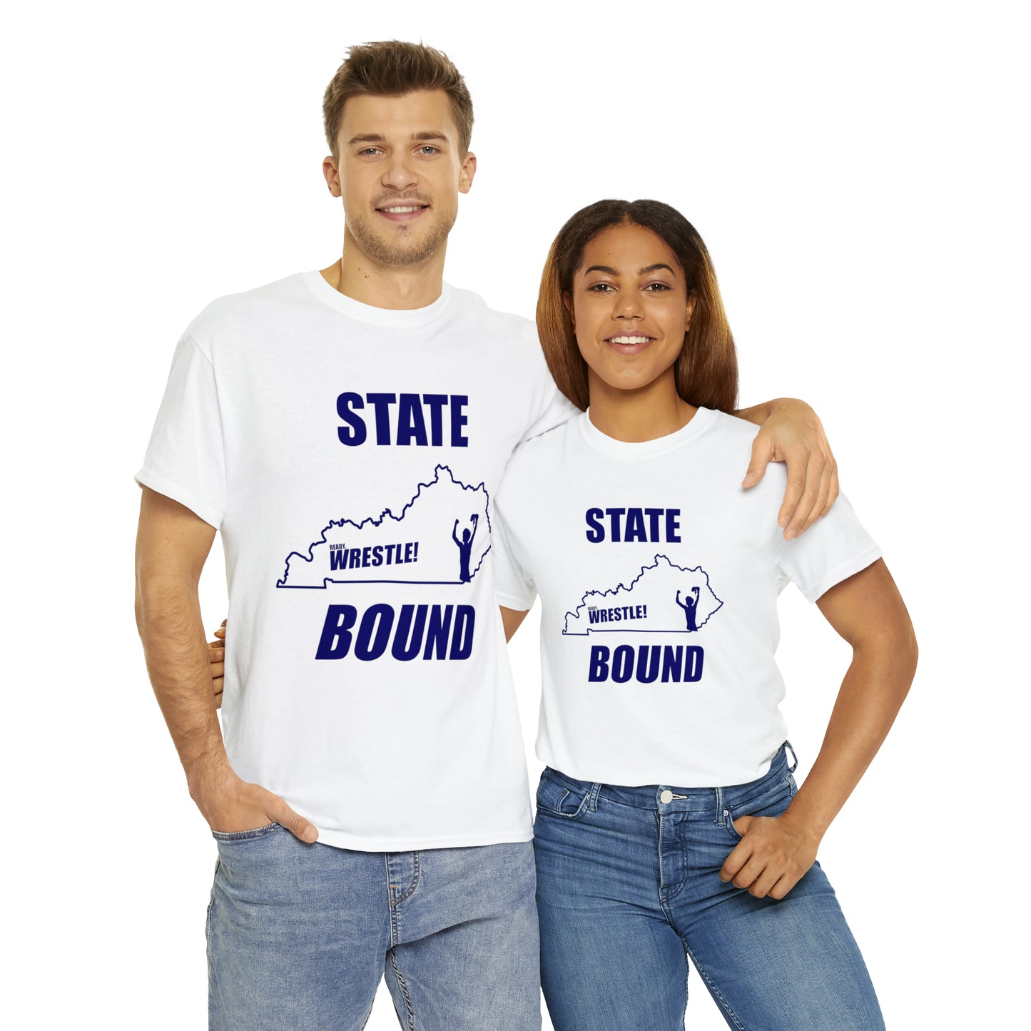 Kentucky State Bound, Royal Blue Logo, Unisex Heavy Cotton Tee