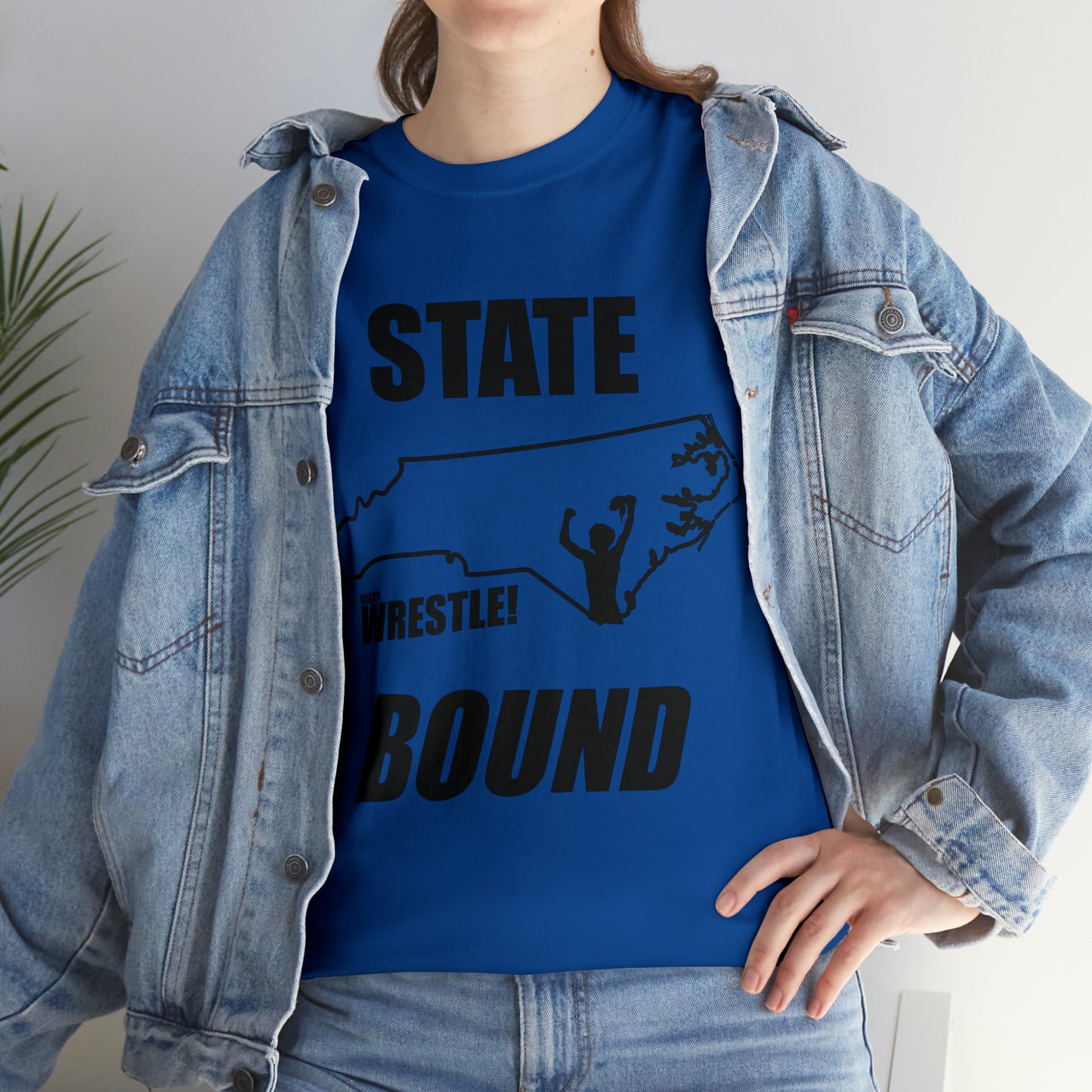 North Carolina State Bound, Black Logo, Unisex Heavy Cotton Tee