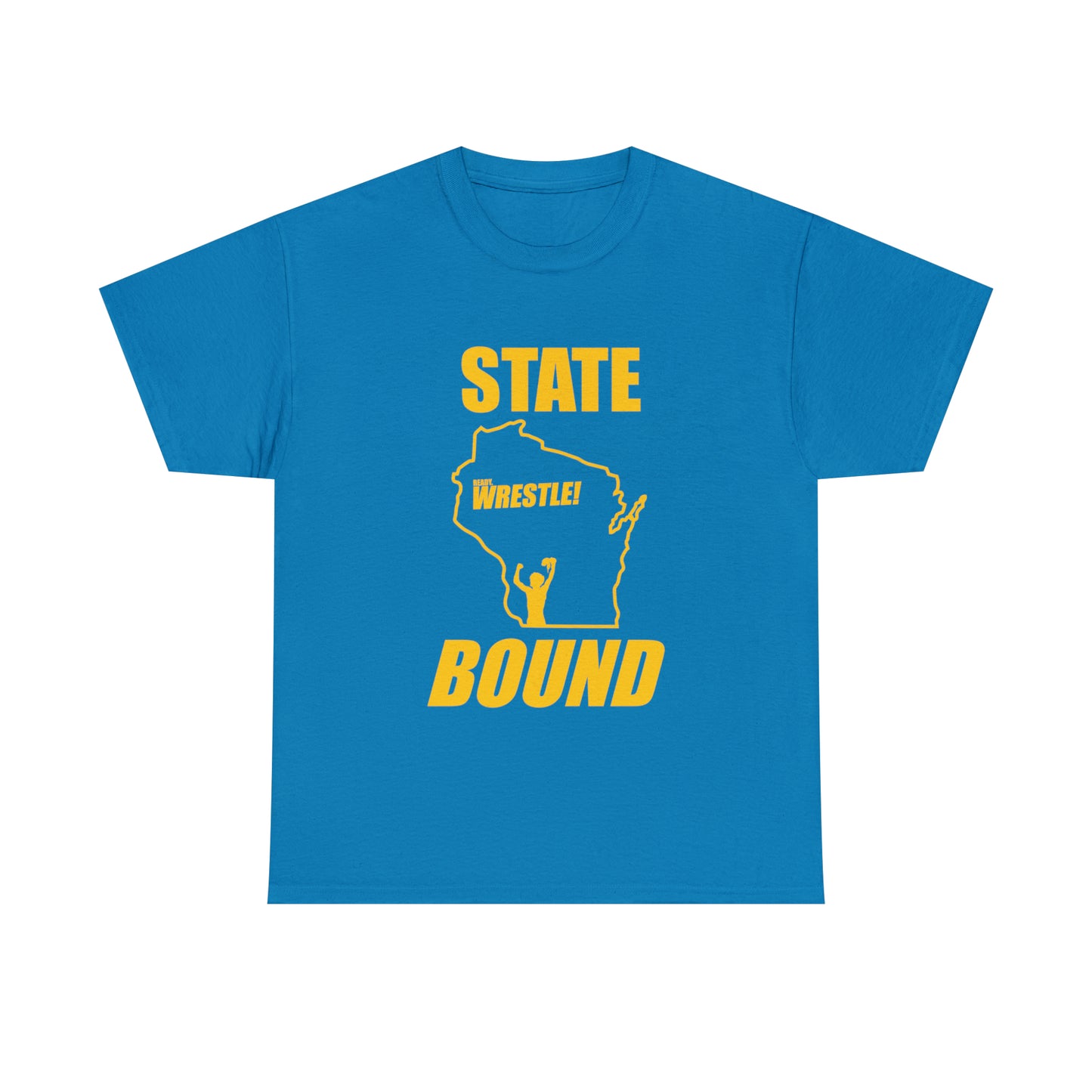 Wisconsin State Bound, Gold Logo, Unisex Heavy Cotton Tee