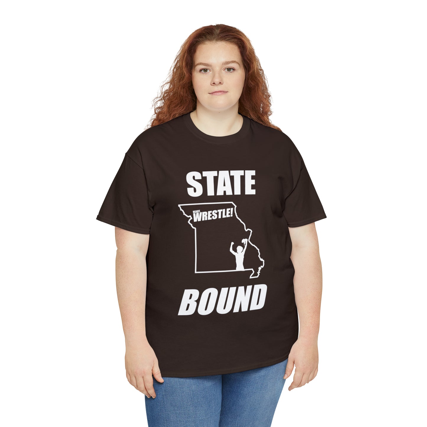 Missouri State Bound, White Logo, Unisex Heavy Cotton Tee