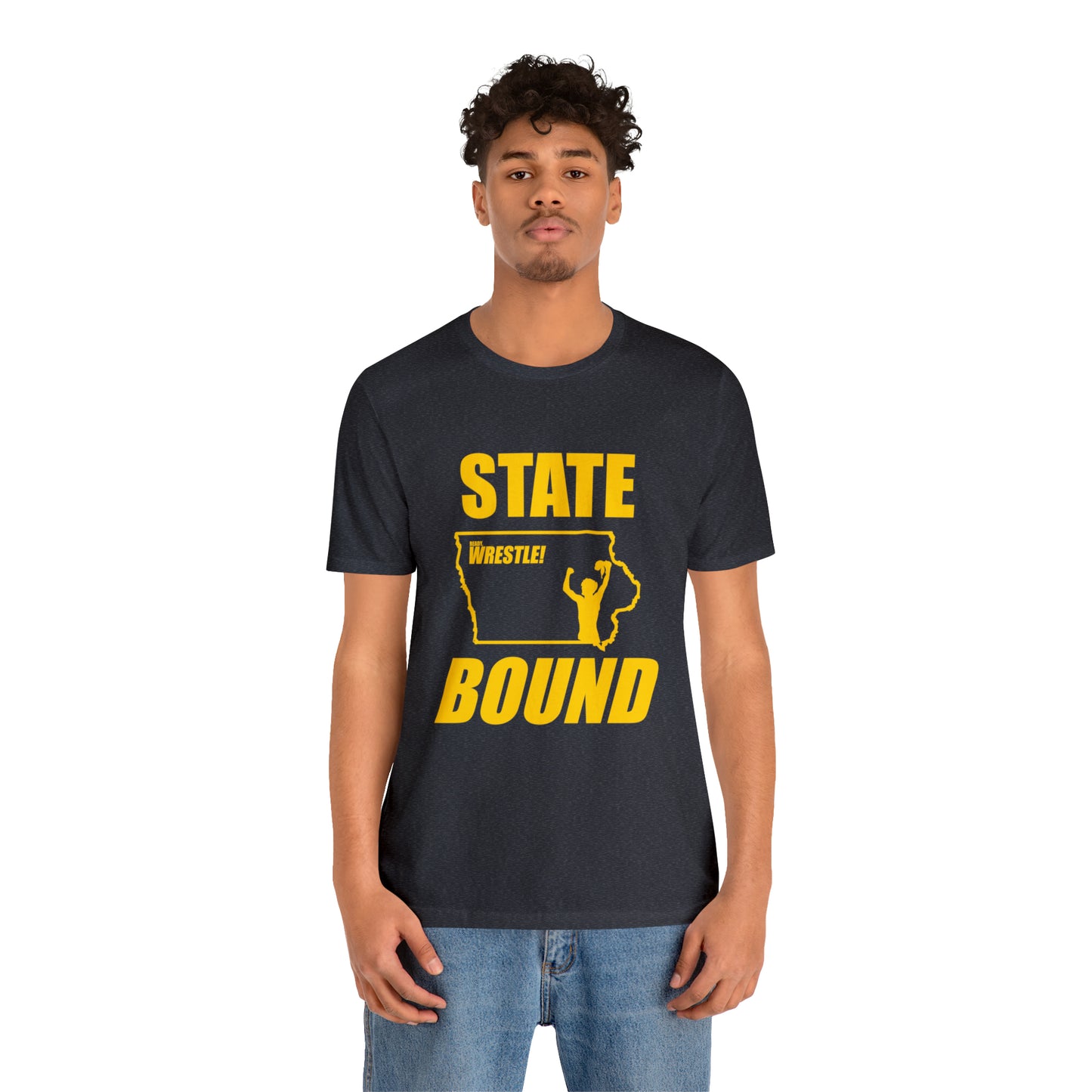 Iowa State Bound, Unisex Jersey Short Sleeve Tee, Gold Logo