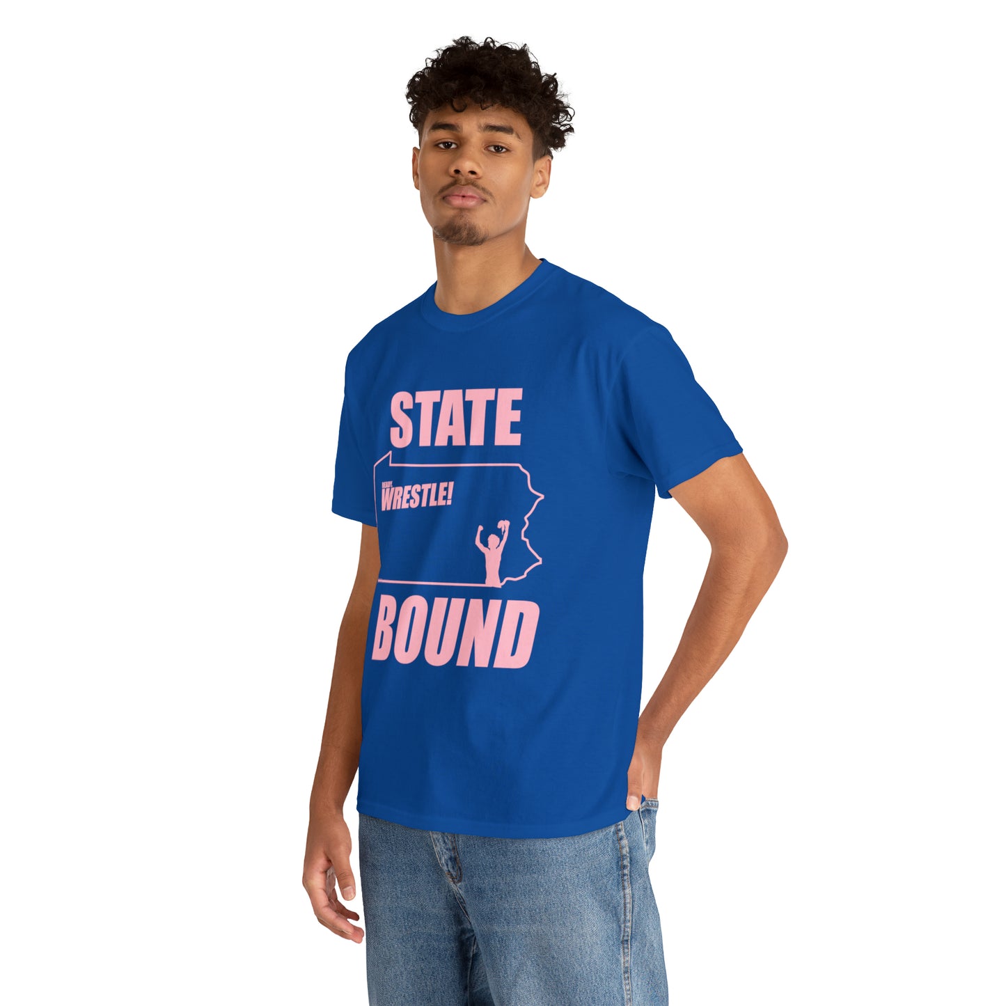 Pennsylvania State Bound, Pink Logo, Unisex Heavy Cotton Tee