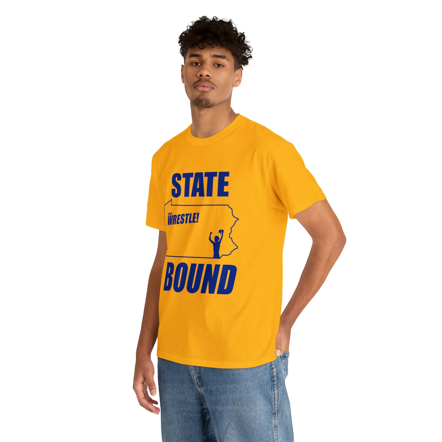 Pennsylvania State Bound, Royal Blue Logo, Unisex Heavy Cotton Tee