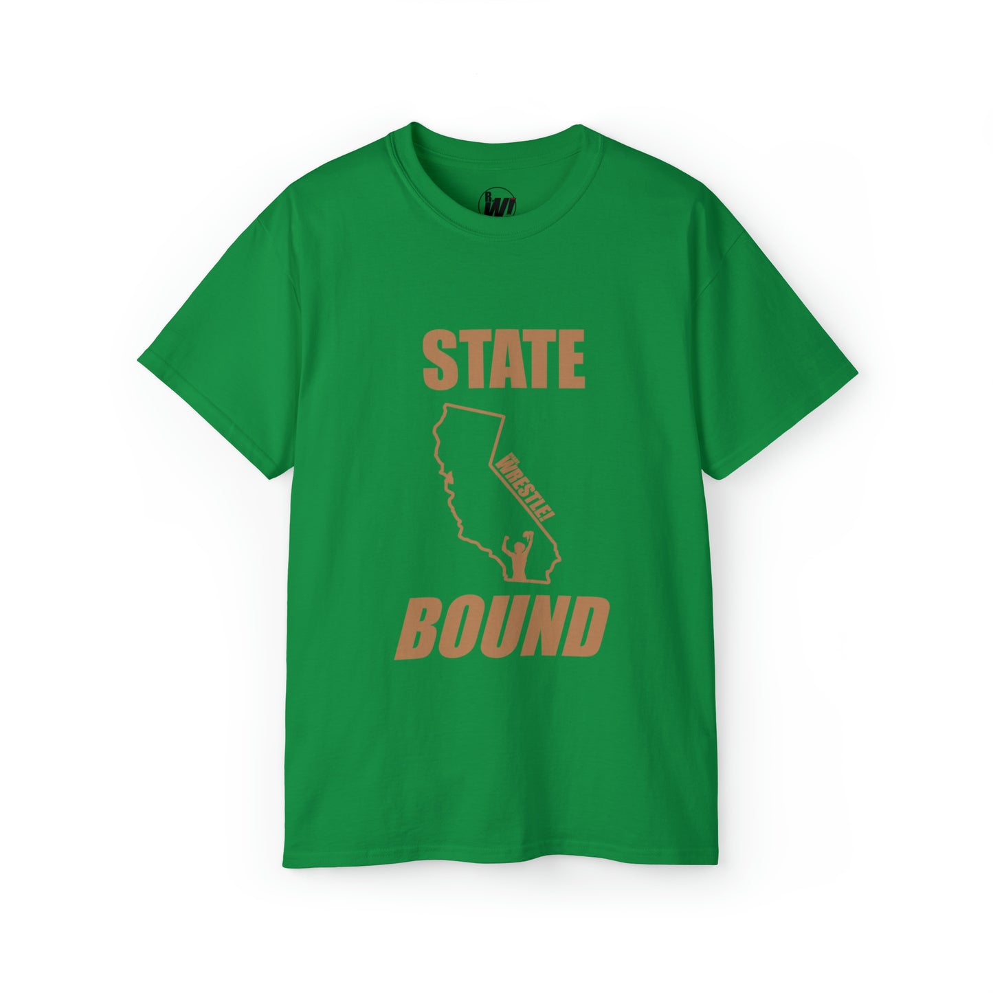 California State Bound, Unisex Ultra Cotton Tee, Brown Logo