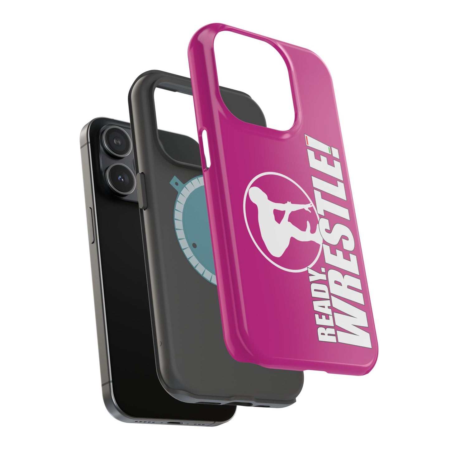 Ready. Wrestle! Pink iPhone Magnetic Impact-Resistant Case