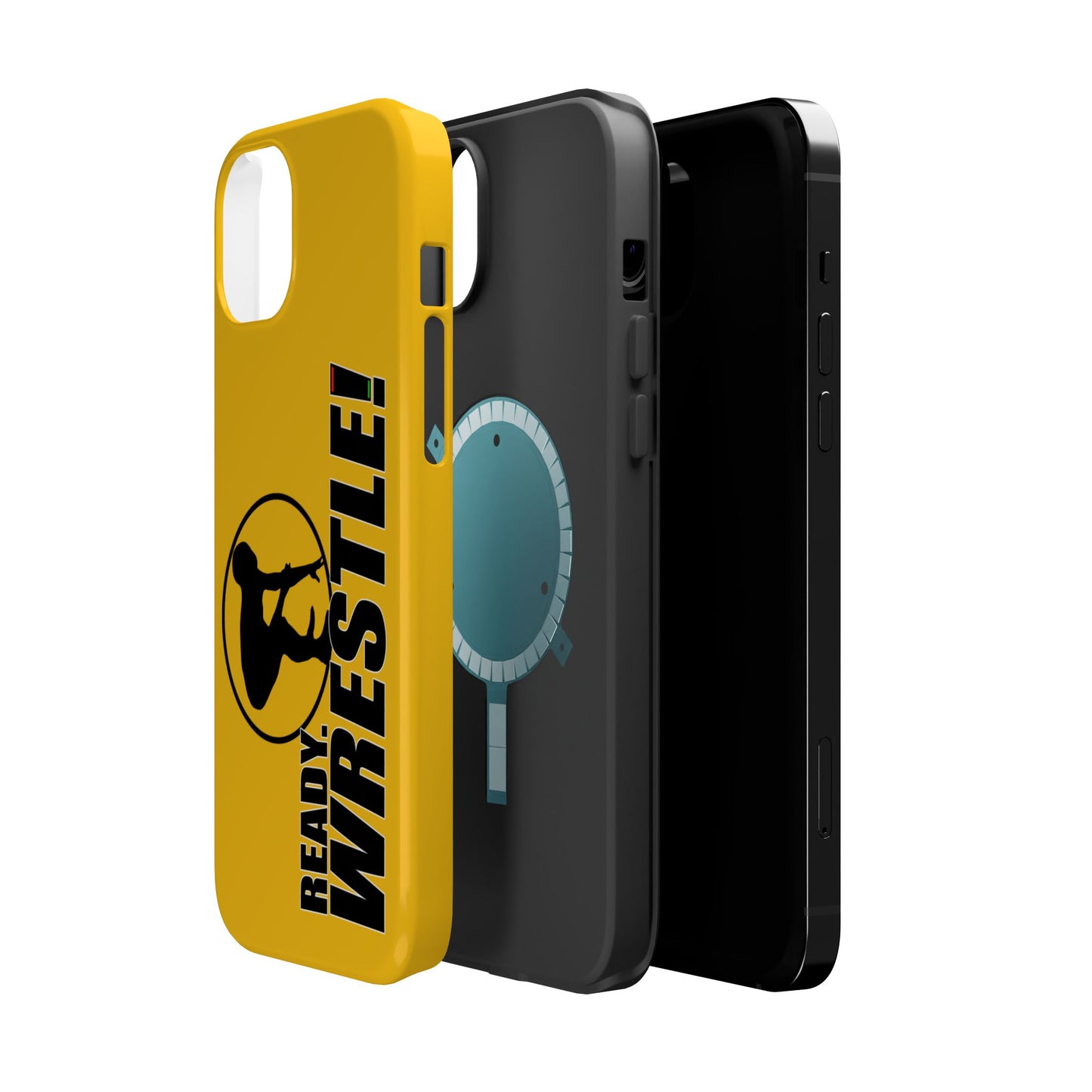 Ready. Wrestle! Yellow iPhone Magnetic Impact-Resistant Case