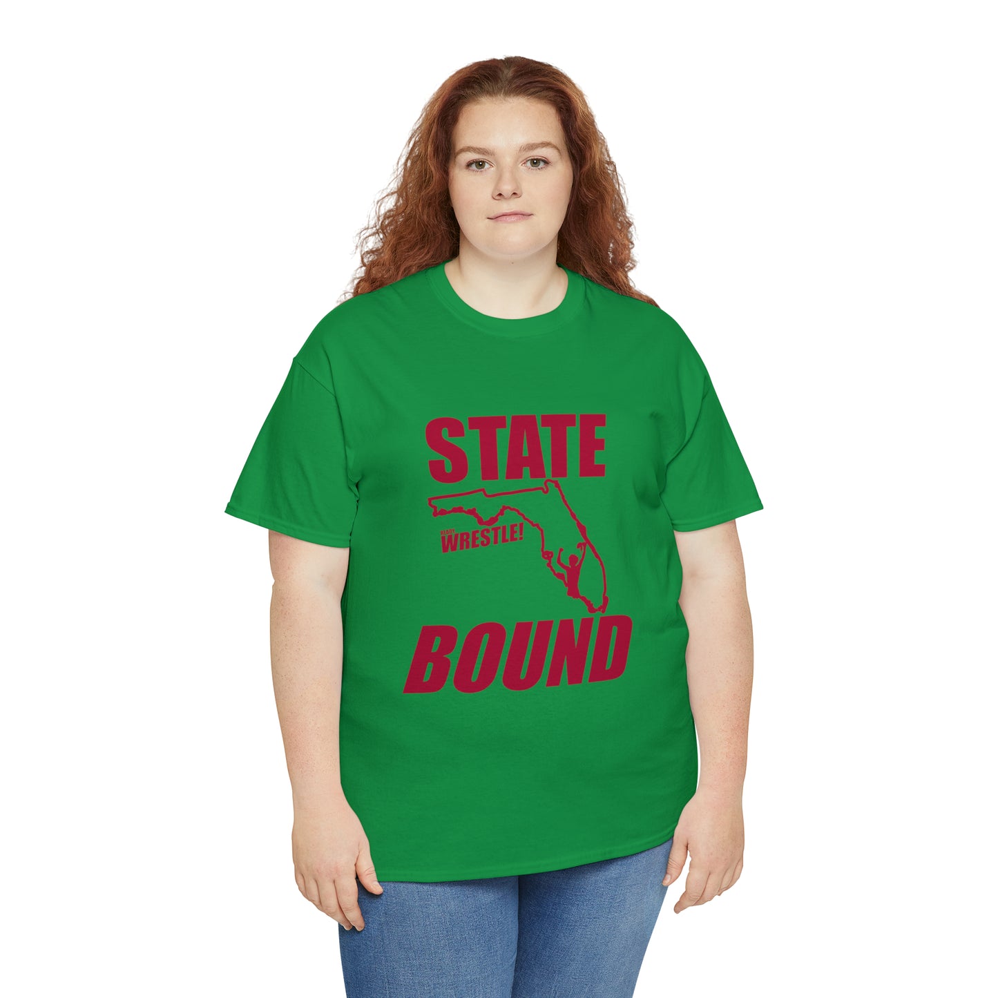 Florida State Bound, Red Logo, Unisex Heavy Cotton Tee