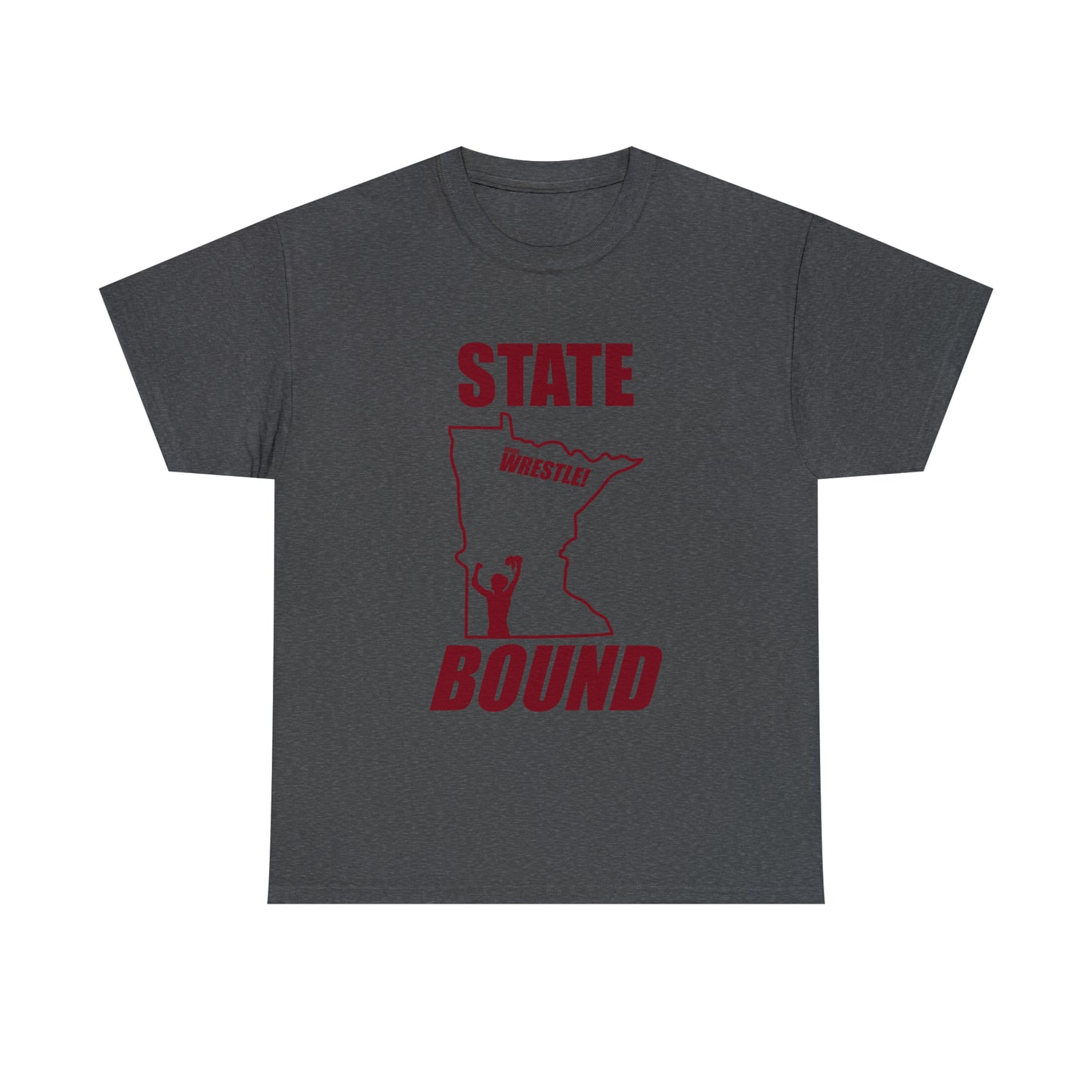 Minnetsota State Bound, Maroon Logo, Unisex Heavy Cotton Tee