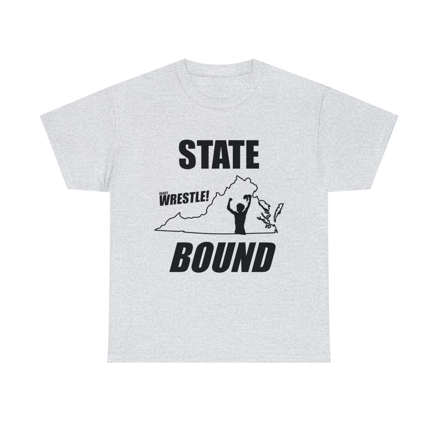 Virginia State Bound, Black Logo, Unisex Heavy Cotton Tee