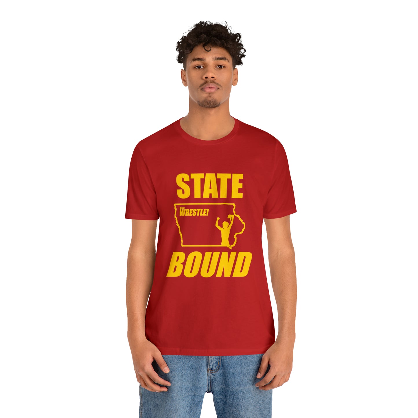 Iowa State Bound, Unisex Jersey Short Sleeve Tee, Gold Logo