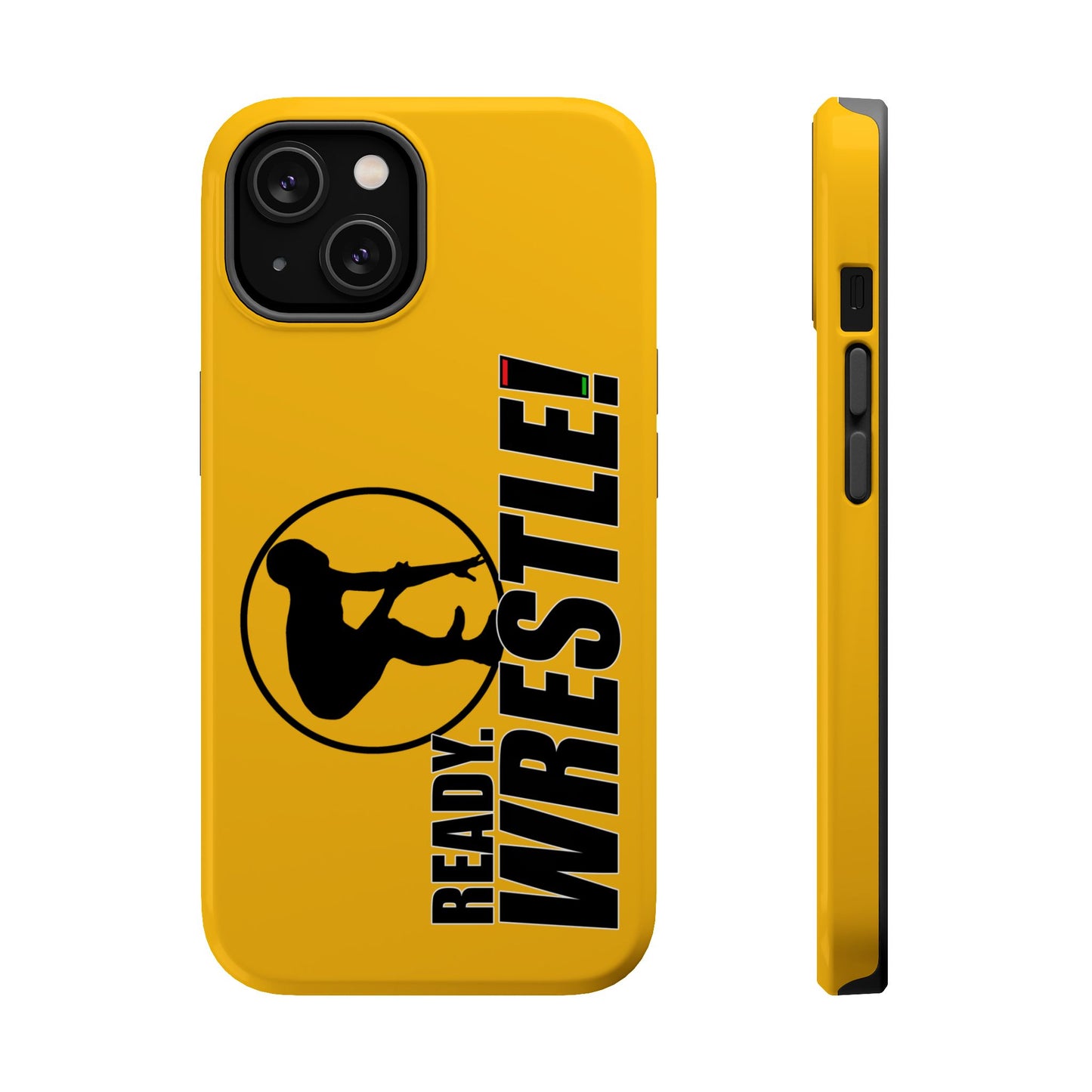 Ready. Wrestle! Yellow iPhone Magnetic Impact-Resistant Case