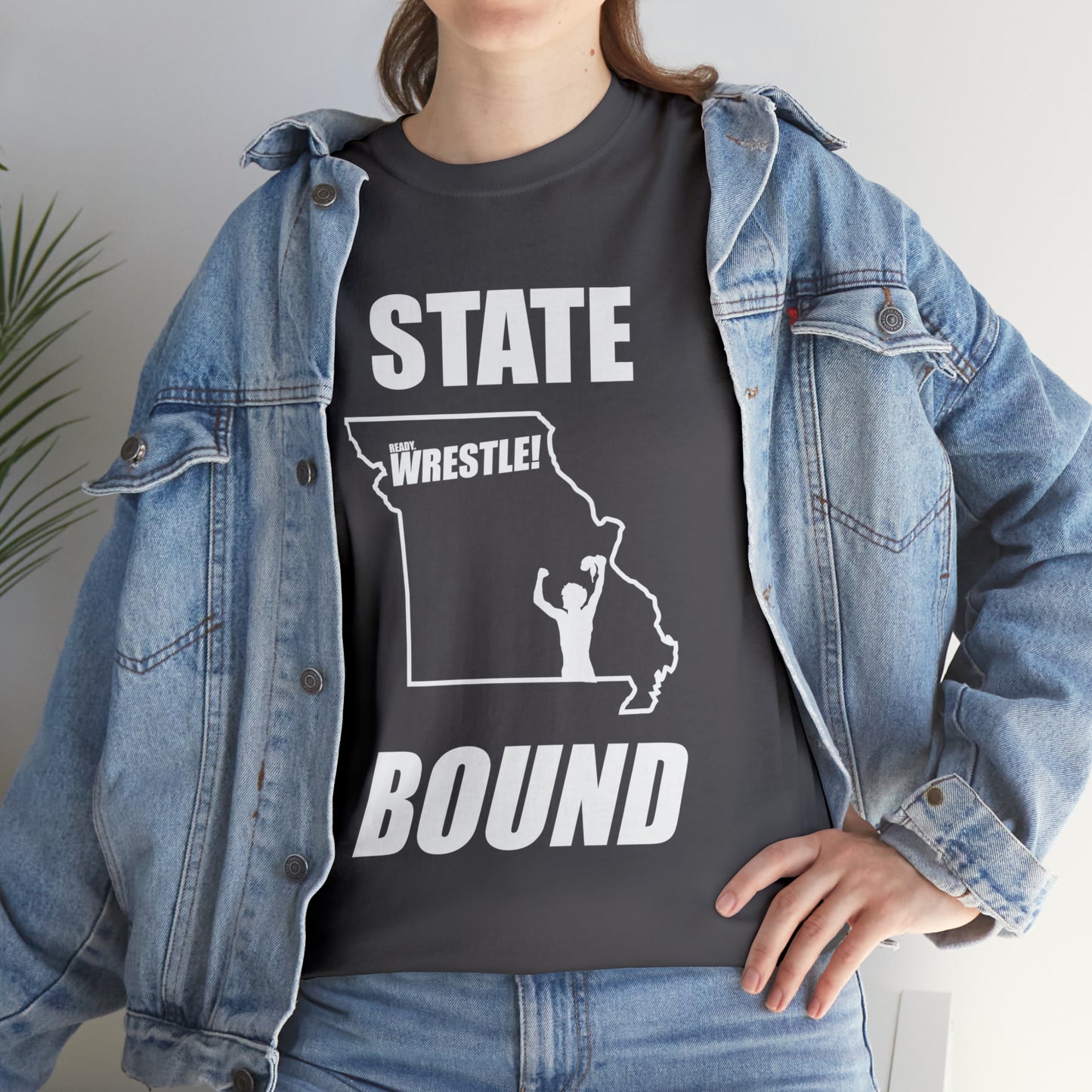 Missouri State Bound, White Logo, Unisex Heavy Cotton Tee