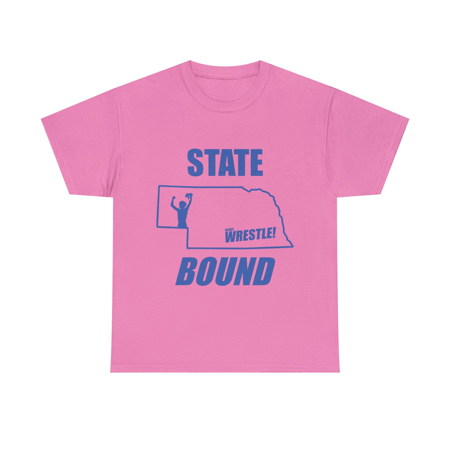 Nebraska State Bound, Royal Blue Logo, Unisex Heavy Cotton Tee