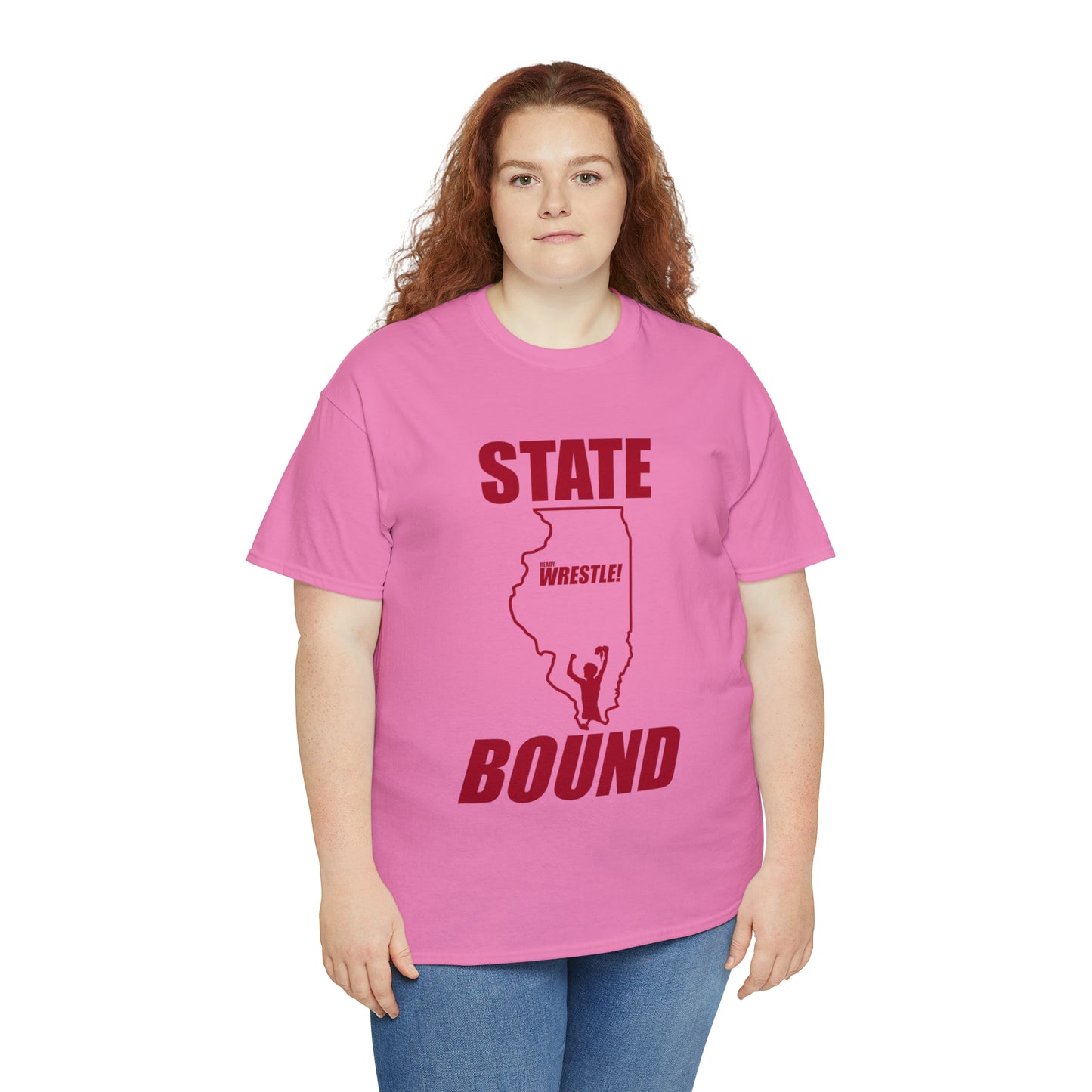 Illinois State Bound, Red Logo, Unisex Heavy Cotton Tee