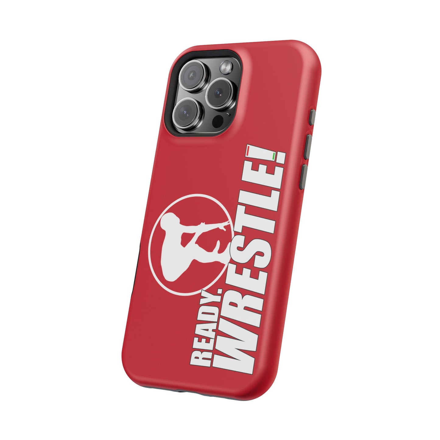 Ready. Wrestle! Red iPhone Magnetic Impact-Resistant Case