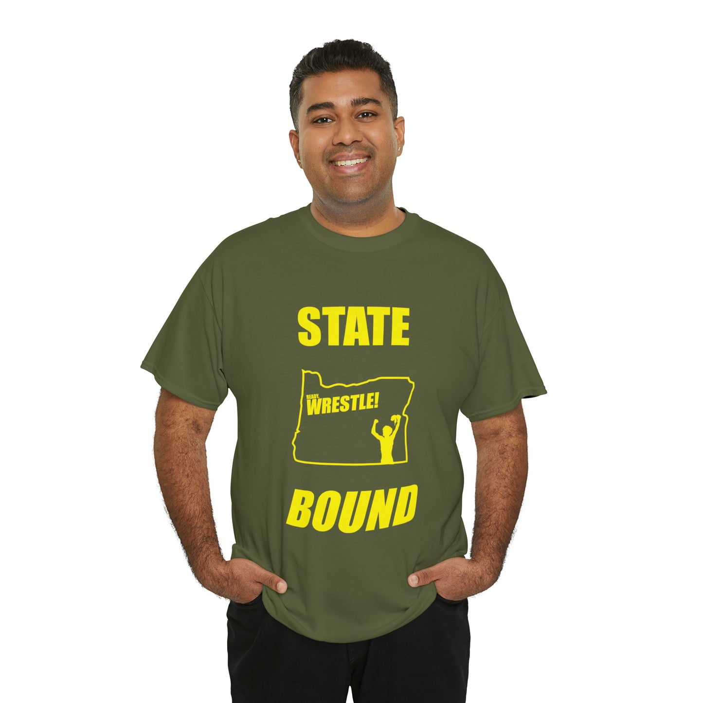 Oregon State Bound, Gold Logo, Unisex Heavy Cotton Tee