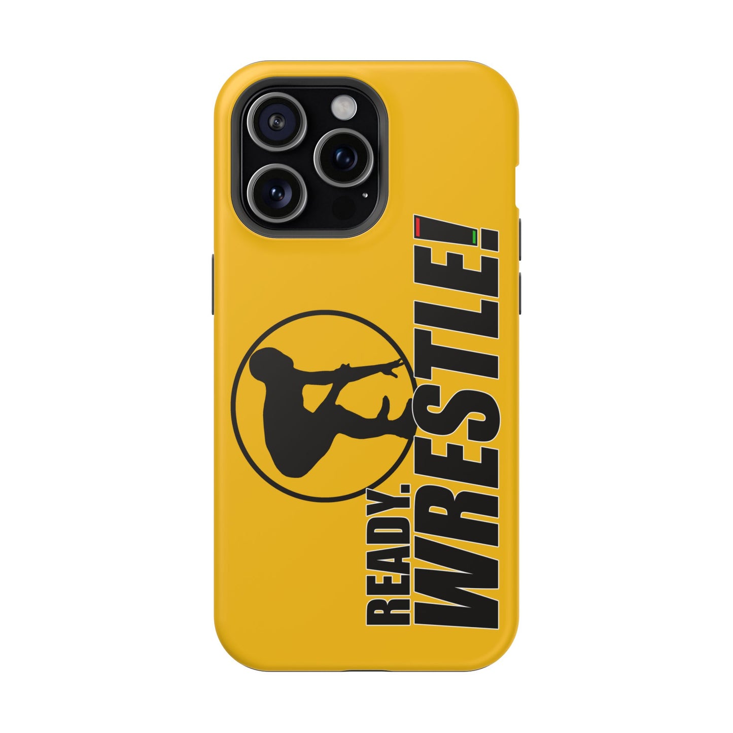 Ready. Wrestle! Yellow iPhone Magnetic Impact-Resistant Case