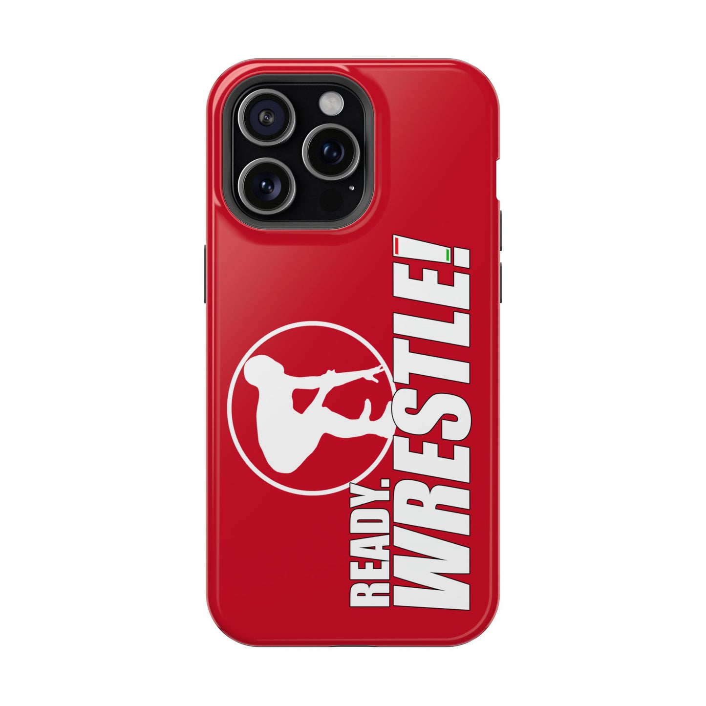 Ready. Wrestle! Red iPhone Magnetic Impact-Resistant Case