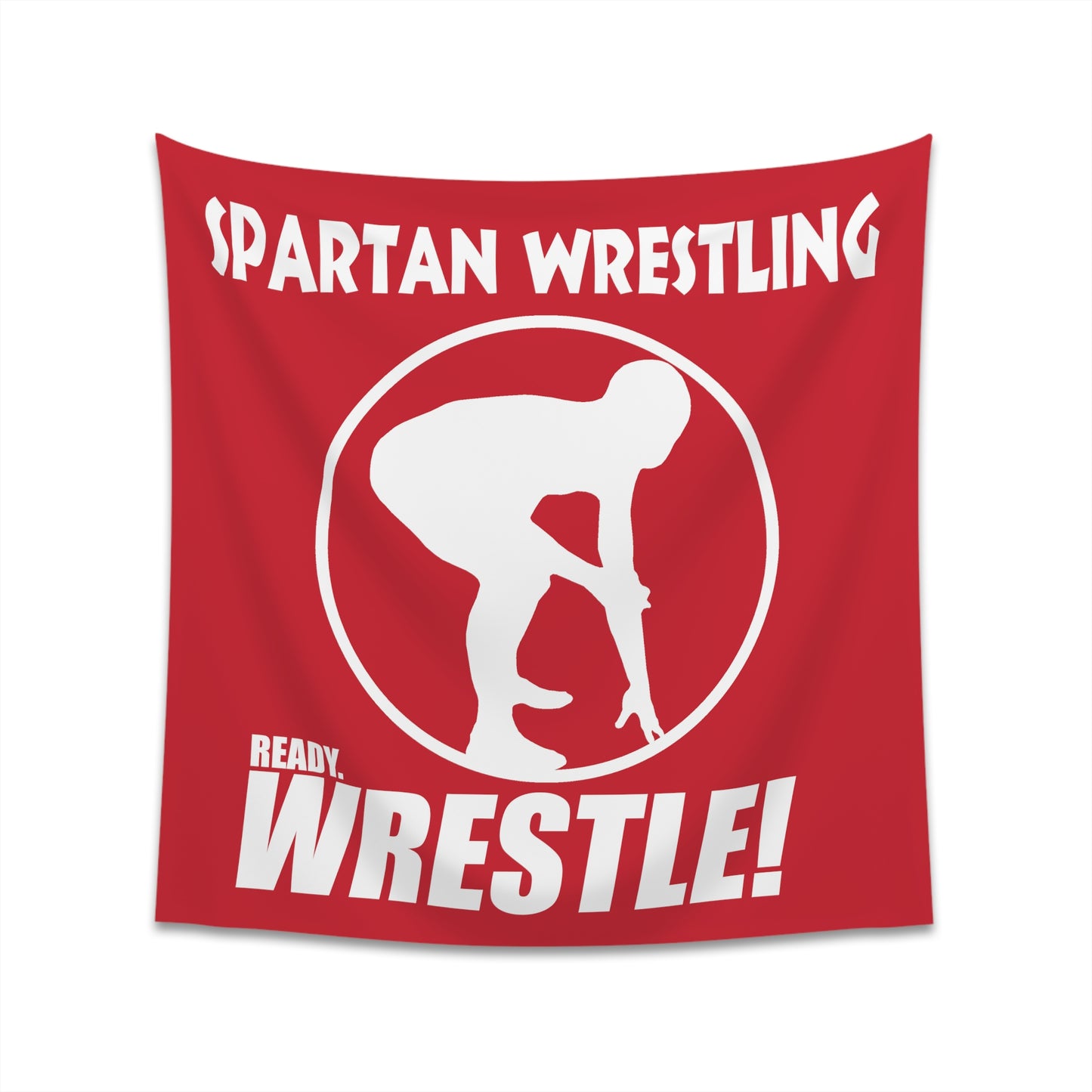 Spartan Wrestling Printed Wall Tapestry