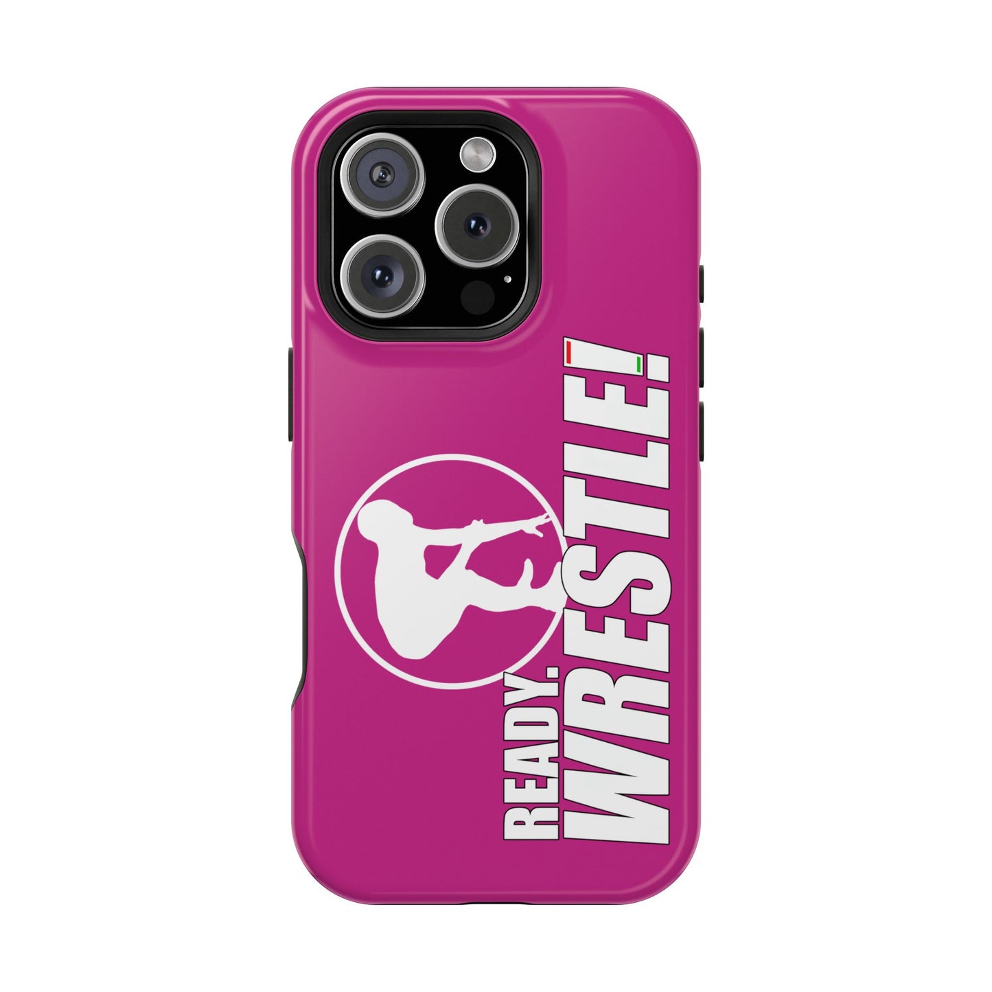 Ready. Wrestle! Pink iPhone Magnetic Impact-Resistant Case