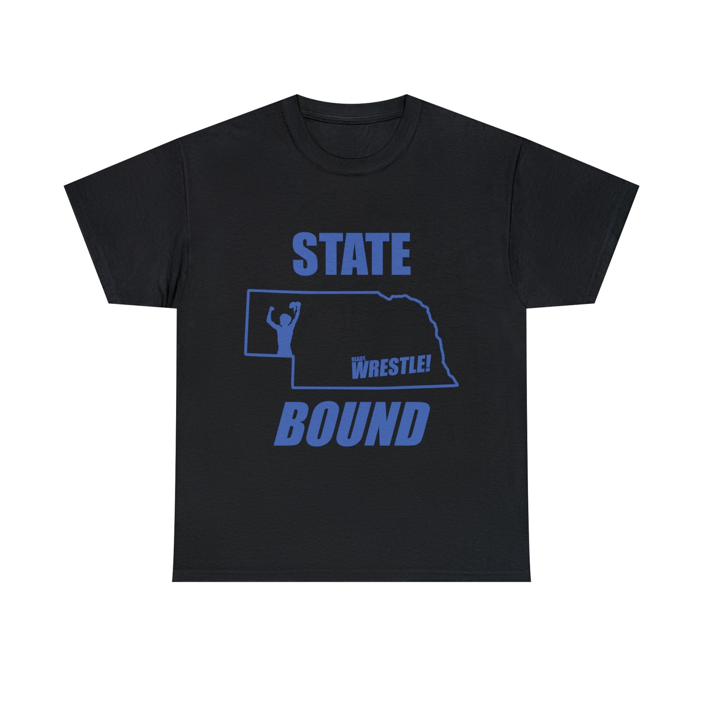 Nebraska State Bound, Royal Blue Logo, Unisex Heavy Cotton Tee