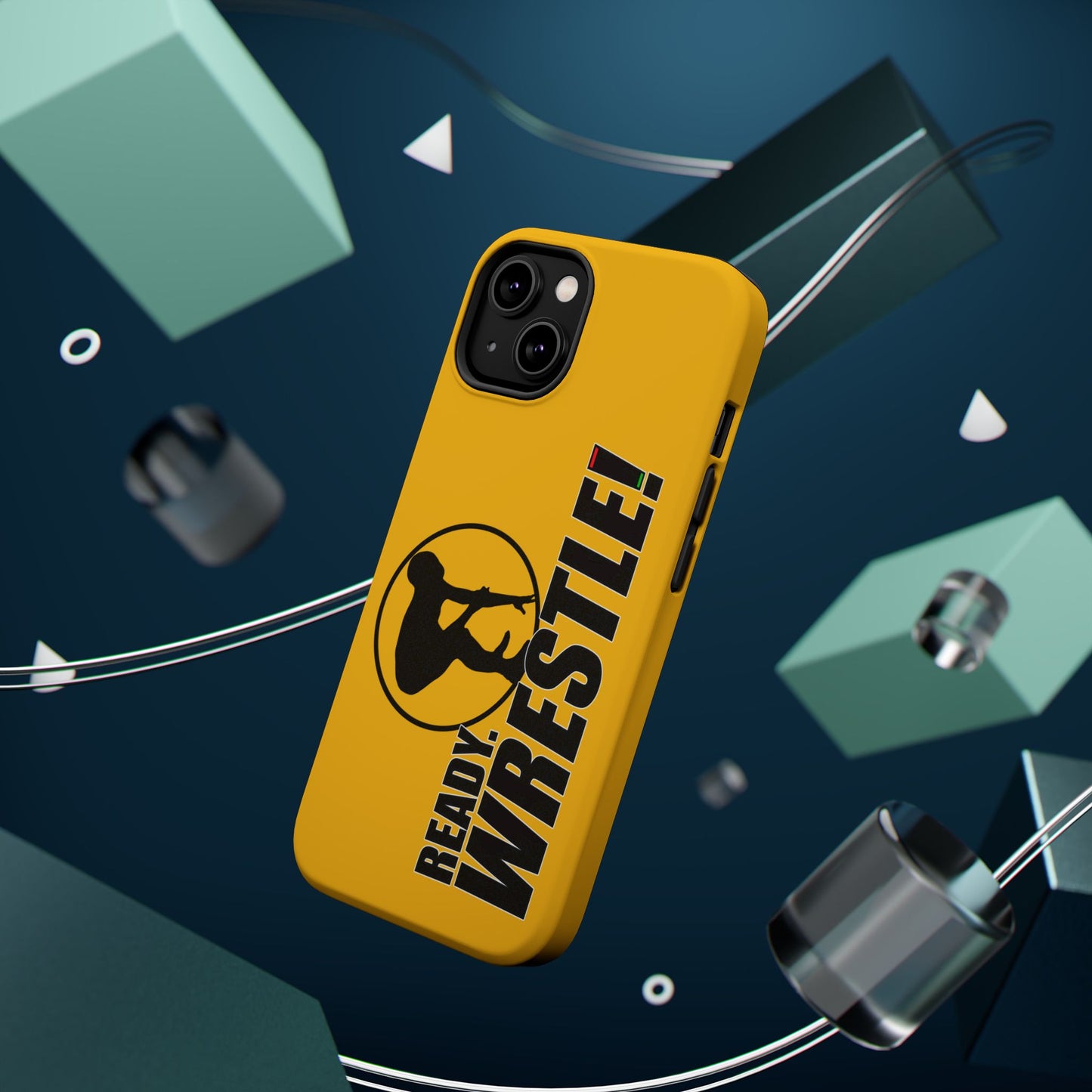 Ready. Wrestle! Yellow iPhone Magnetic Impact-Resistant Case