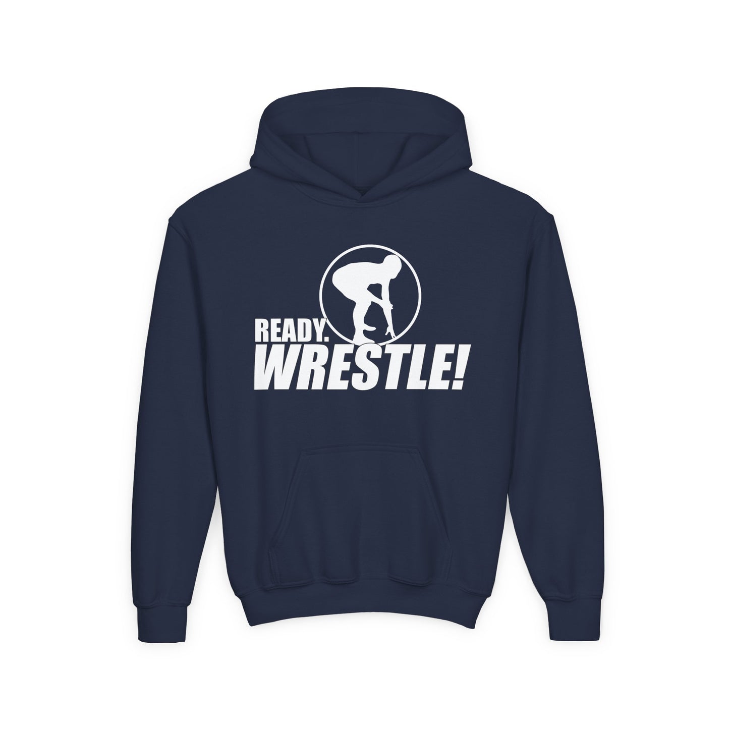 Just Keep Wrestling, Youth Heavy Blend Hooded Sweatshirt