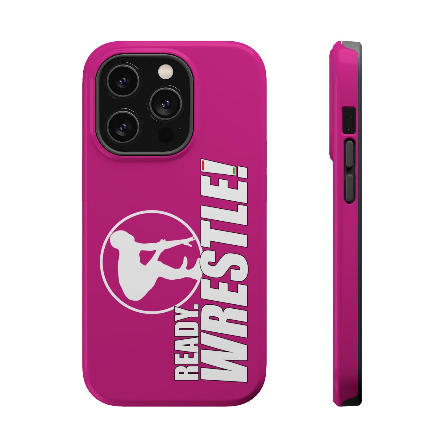Ready. Wrestle! Pink iPhone Magnetic Impact-Resistant Case