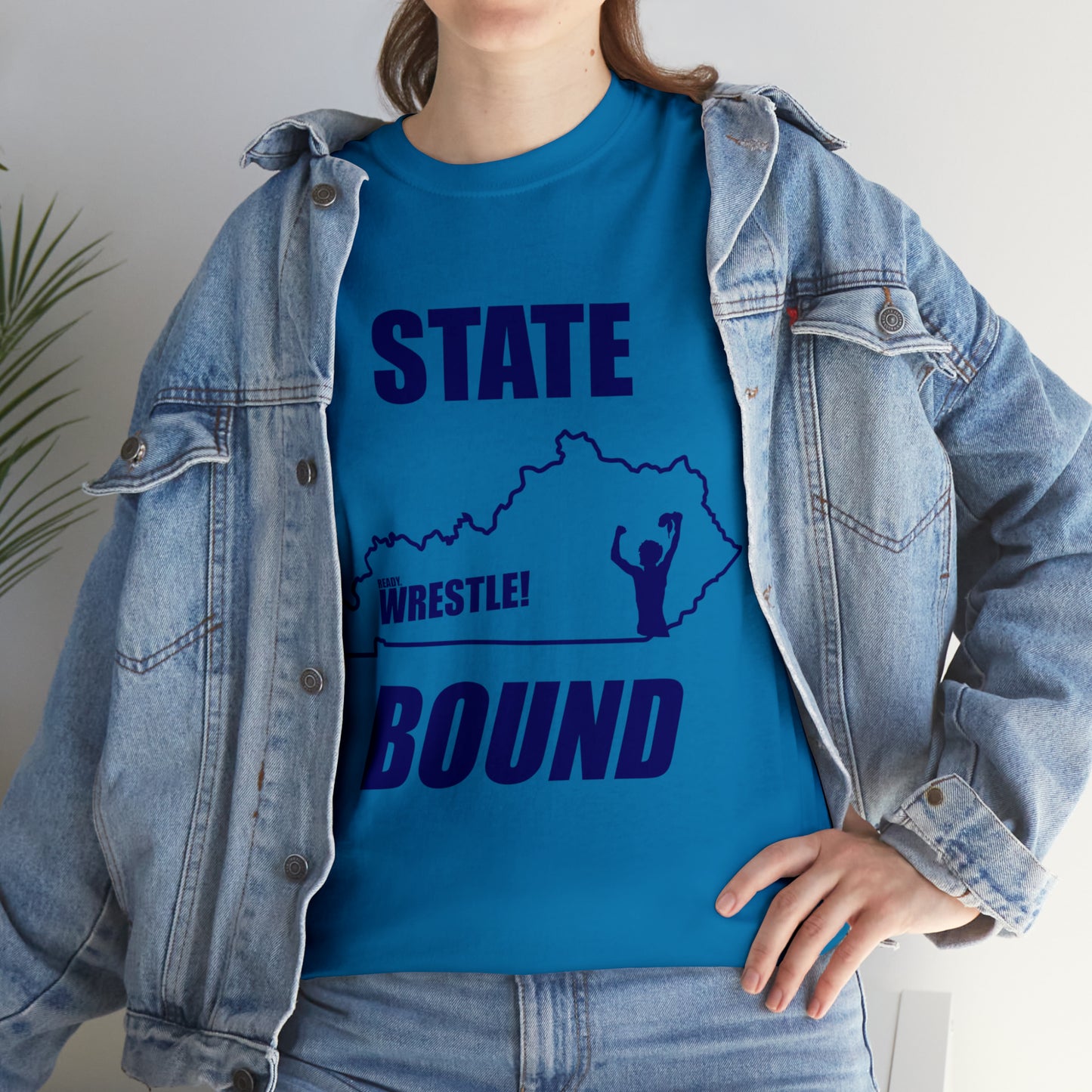 Kentucky State Bound, Royal Blue Logo, Unisex Heavy Cotton Tee