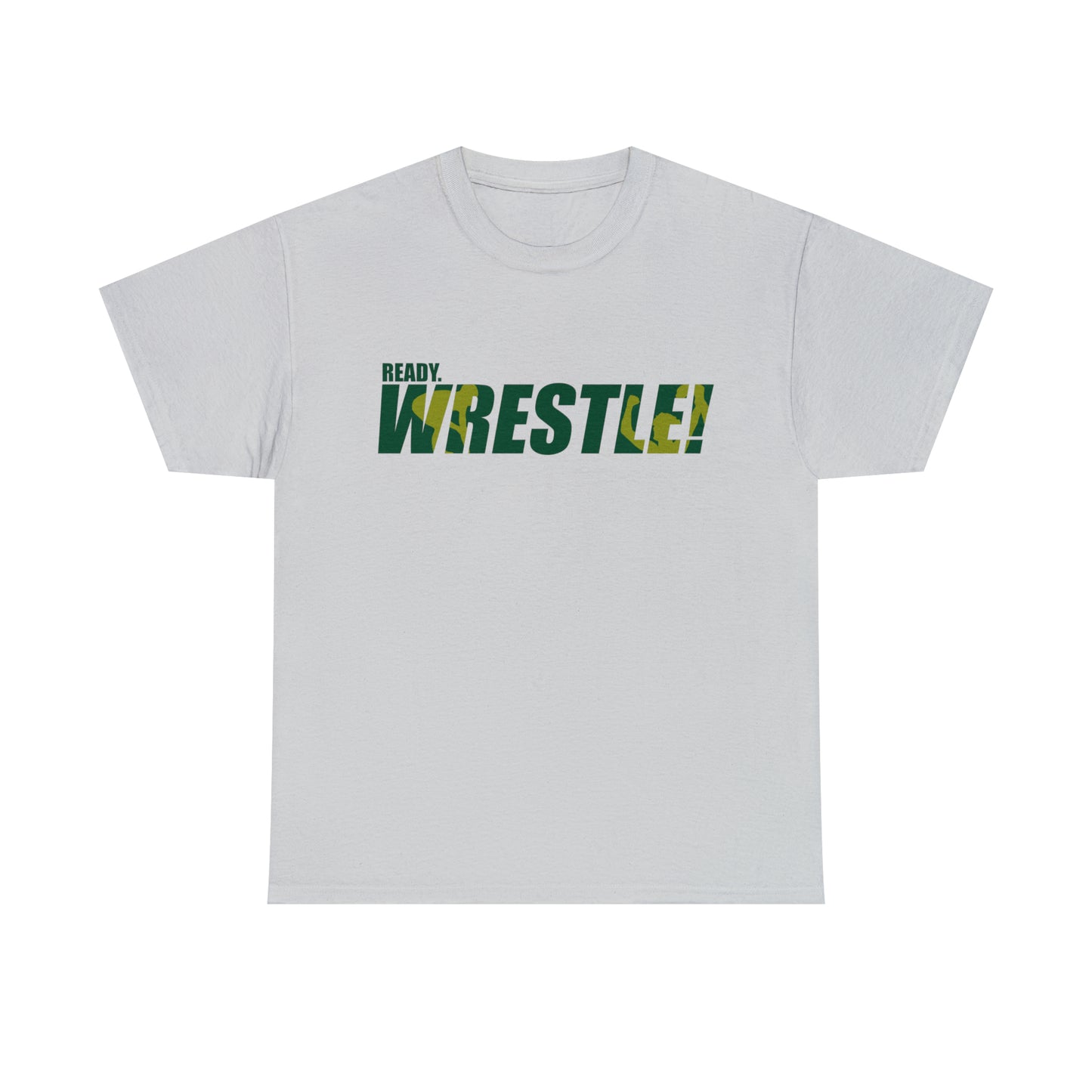 Ready. Wrestle! Green/Gold Logo, Unisex Heavy Cotton Tee