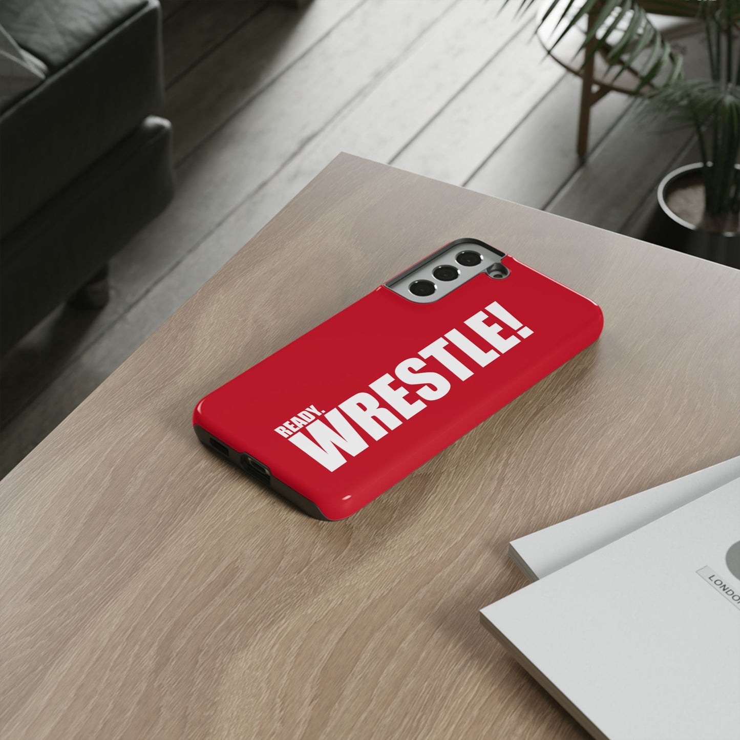 Ready. Wrestle Red Logo Tee