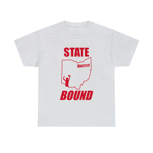 Ohio State Bound, Red Logo, Unisex Heavy Cotton Tee