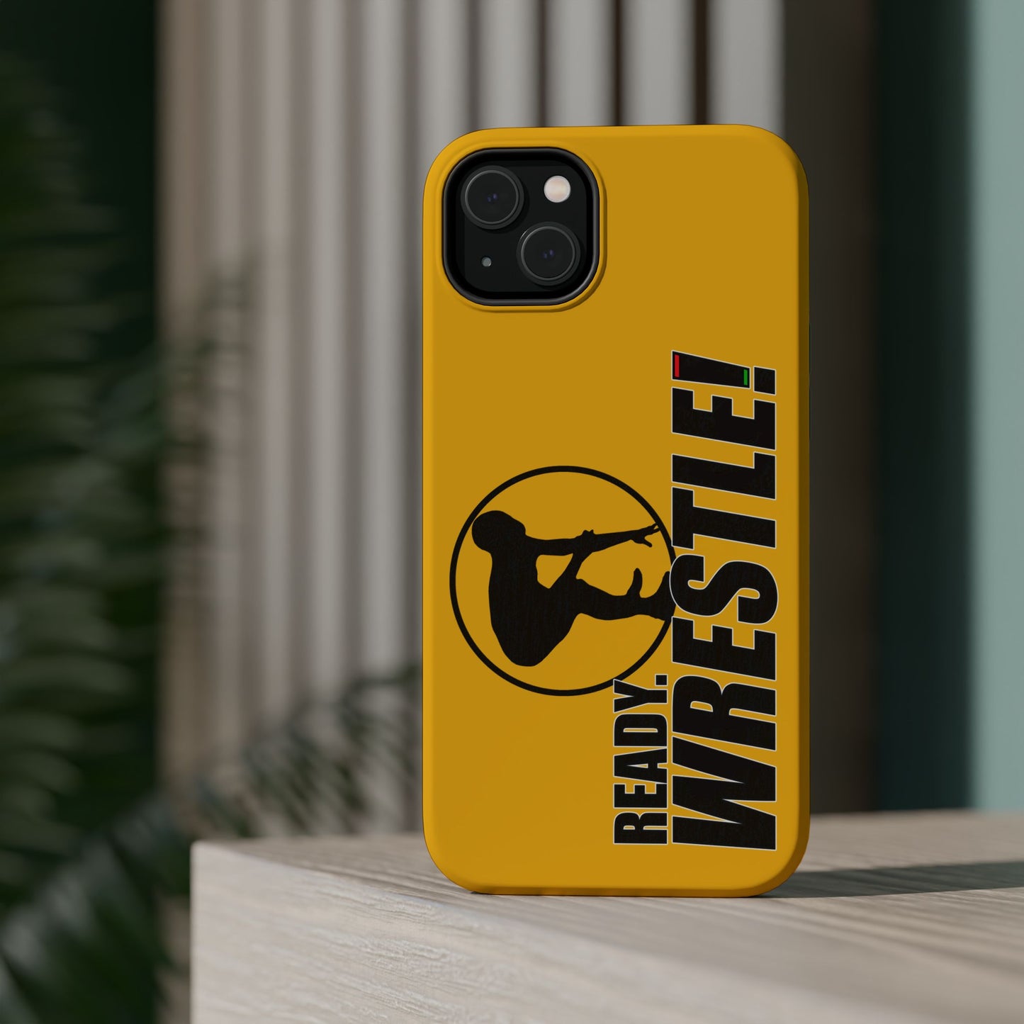 Ready. Wrestle! Yellow iPhone Magnetic Impact-Resistant Case