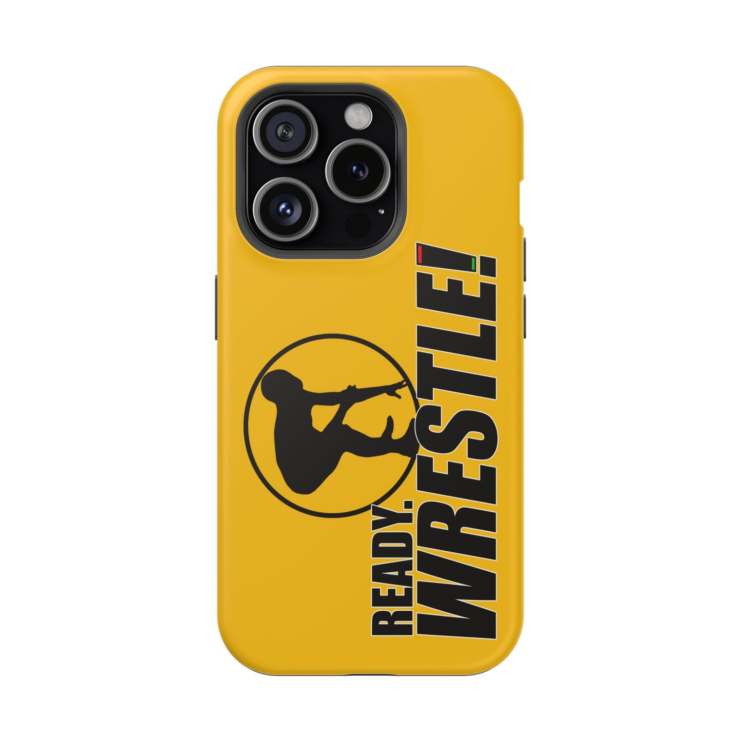 Ready. Wrestle! Yellow iPhone Magnetic Impact-Resistant Case