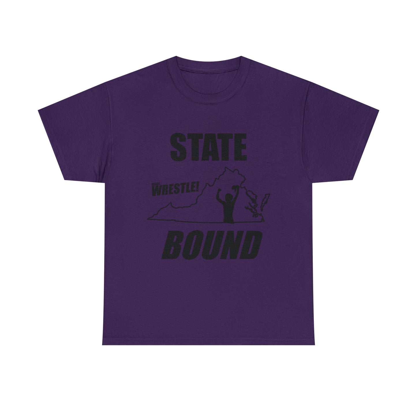 Virginia State Bound, Black Logo, Unisex Heavy Cotton Tee