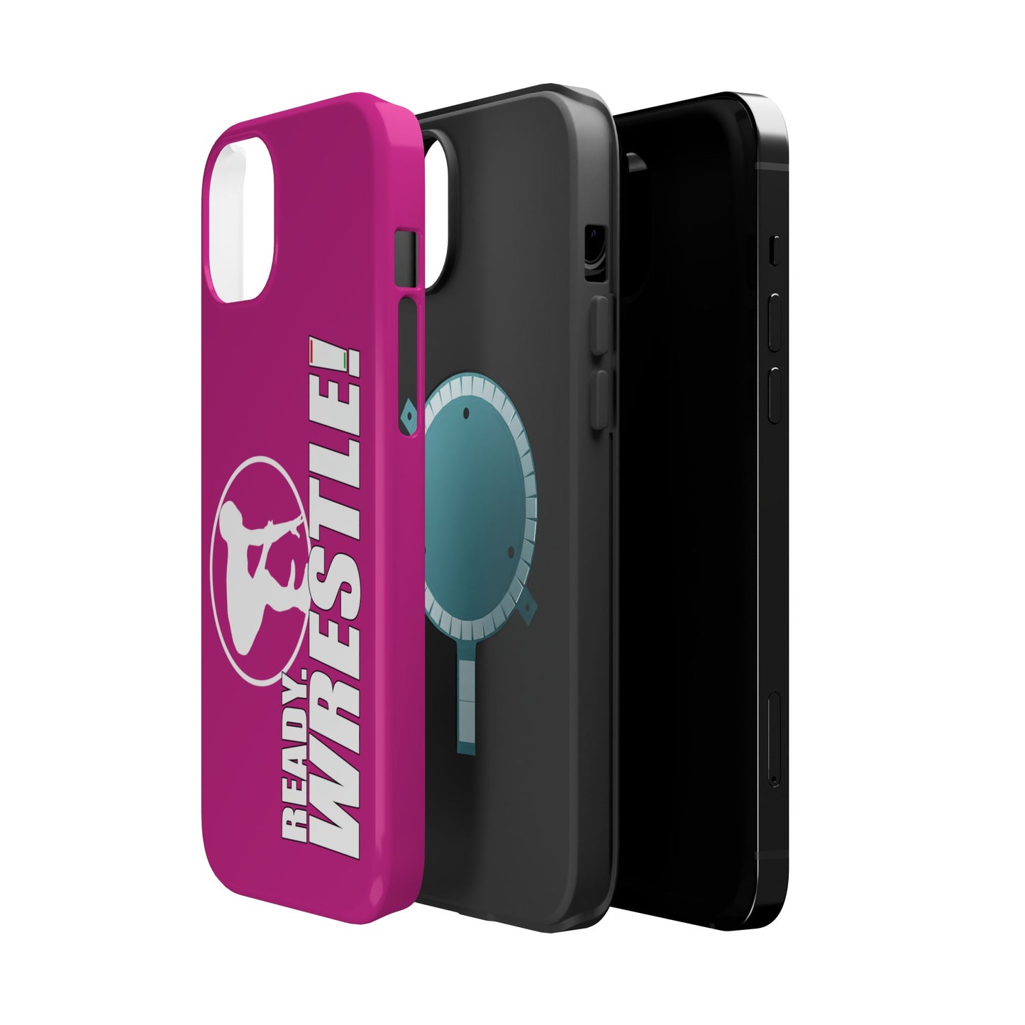 Ready. Wrestle! Pink iPhone Magnetic Impact-Resistant Case