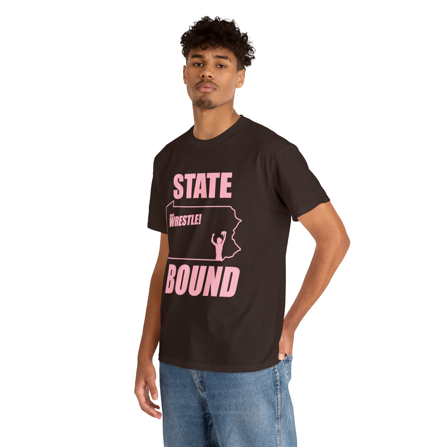 Pennsylvania State Bound, Pink Logo, Unisex Heavy Cotton Tee