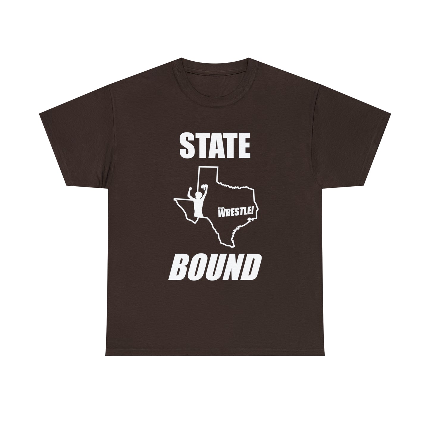 Texas State Bound, White Logo, Unisex Heavy Cotton Tee