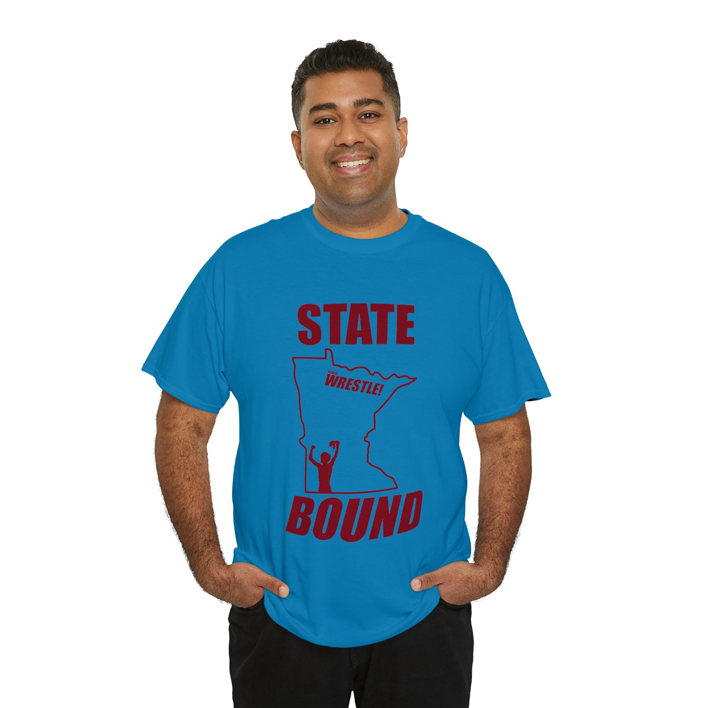 Minnetsota State Bound, Maroon Logo, Unisex Heavy Cotton Tee