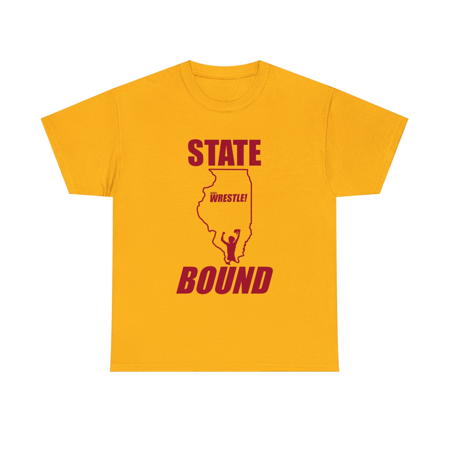 Illinois State Bound, Red Logo, Unisex Heavy Cotton Tee