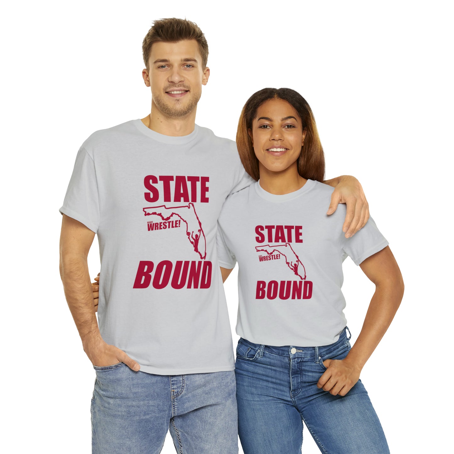 Florida State Bound, Red Logo, Unisex Heavy Cotton Tee