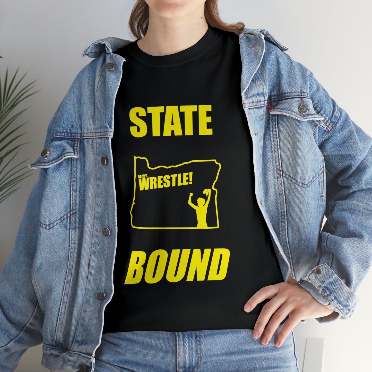 Oregon State Bound, Gold Logo, Unisex Heavy Cotton Tee