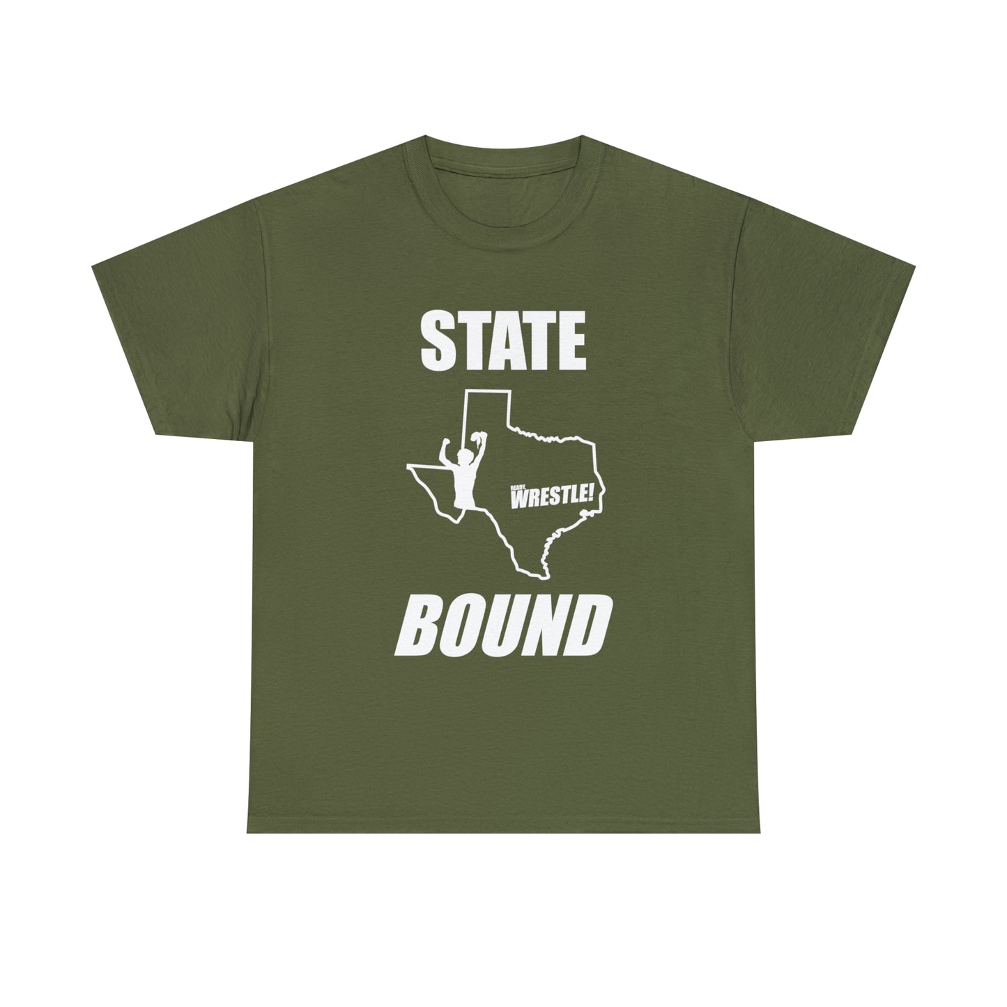 Texas State Bound, White Logo, Unisex Heavy Cotton Tee