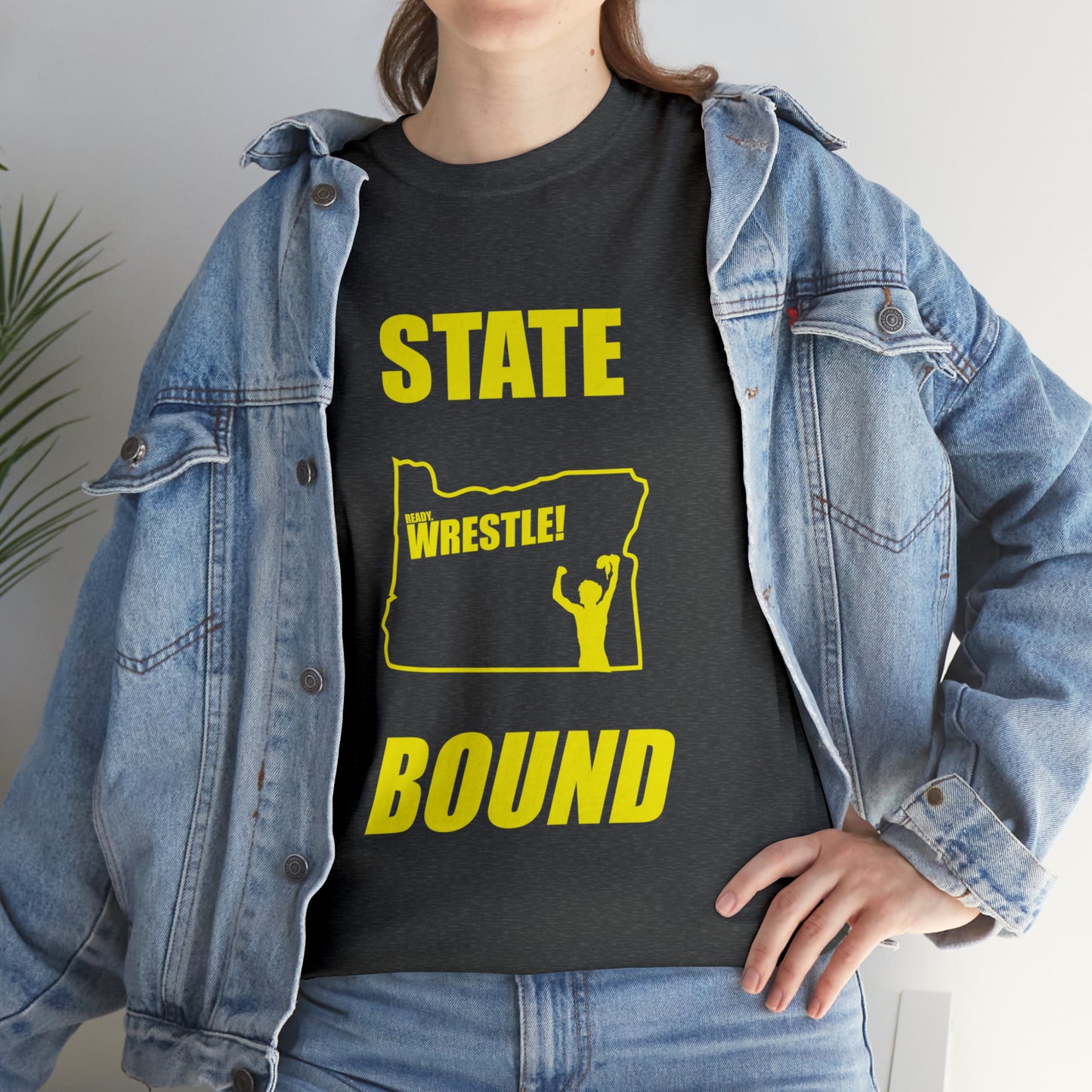 Oregon State Bound, Gold Logo, Unisex Heavy Cotton Tee