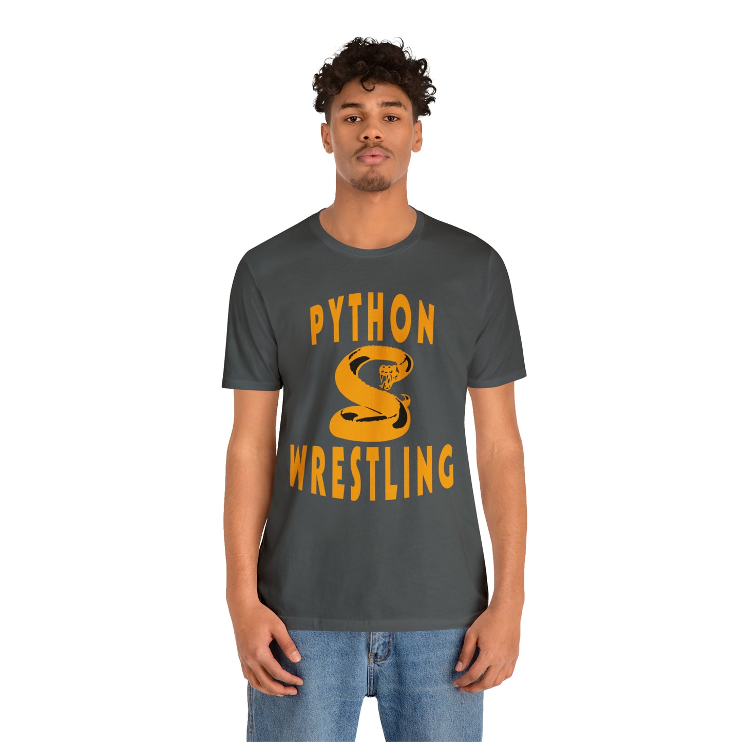 NEK Python Wrestling, Gold Logo, Unisex Jersey Short Sleeve Tee