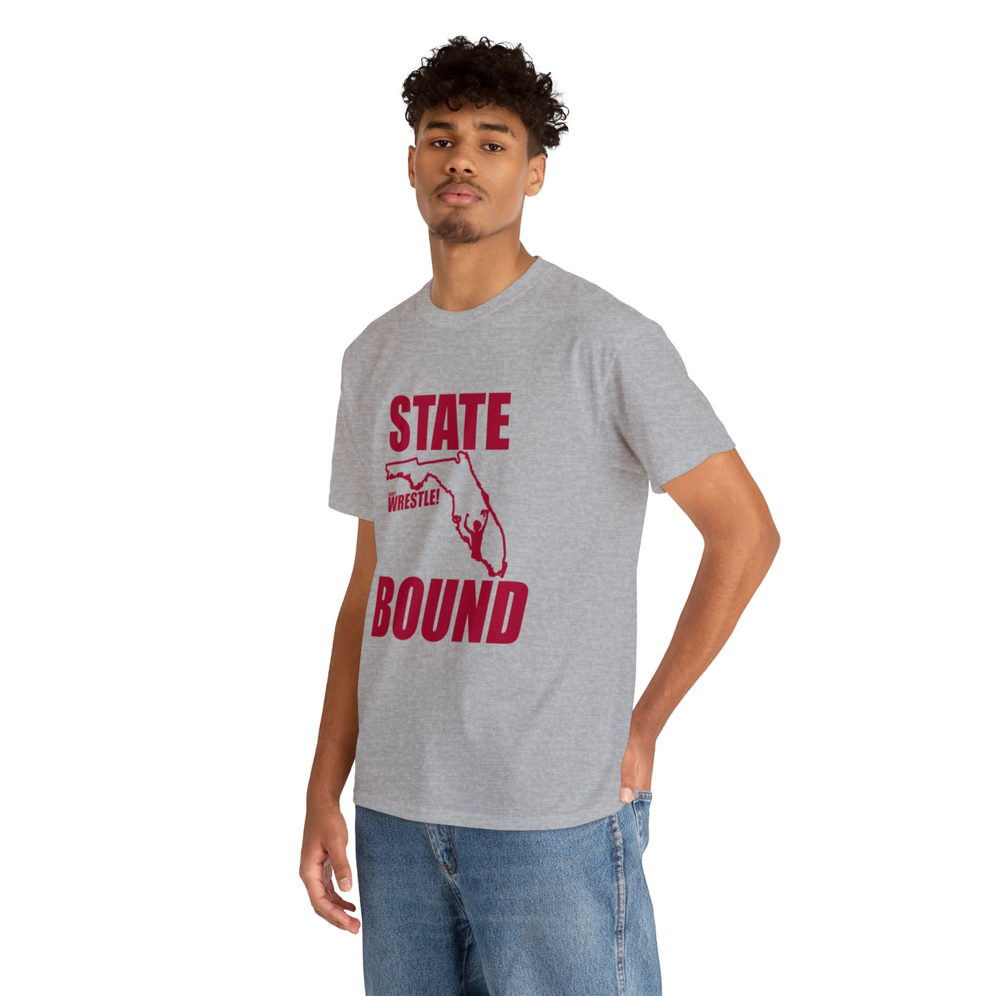 Florida State Bound, Red Logo, Unisex Heavy Cotton Tee