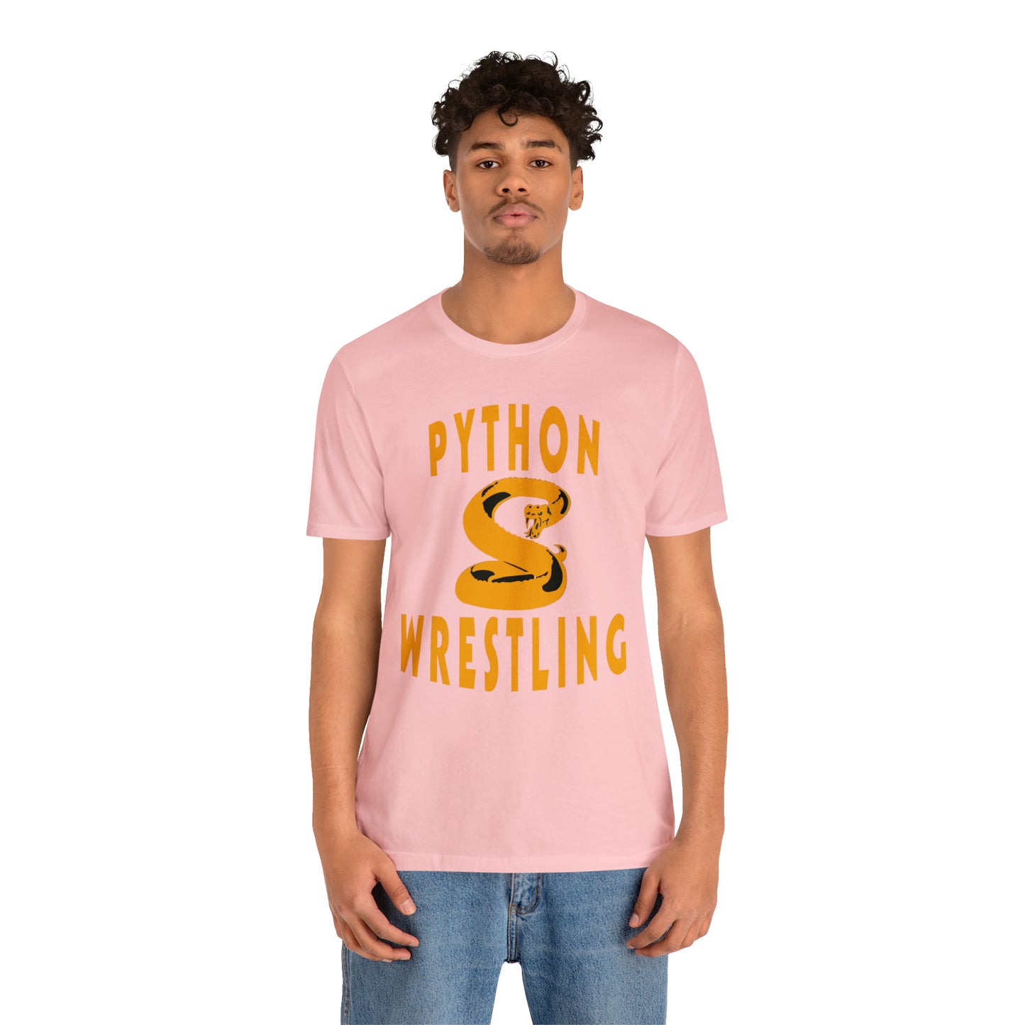 NEK Python Wrestling, Gold Logo, Unisex Jersey Short Sleeve Tee