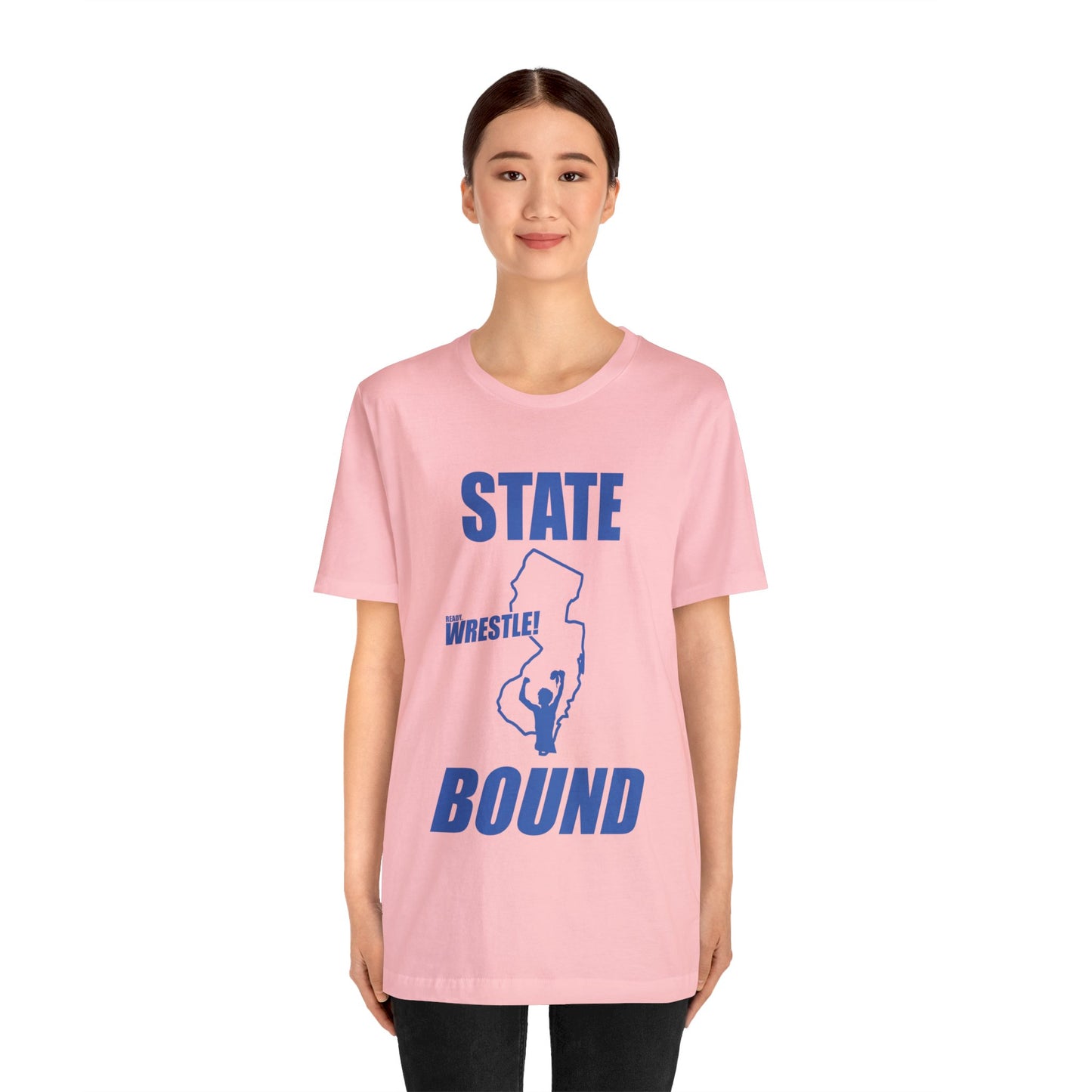 New Jersey State Bound, Blue print, Bella+Canvas 3001, Unisex Jersey Short Sleeve Tee