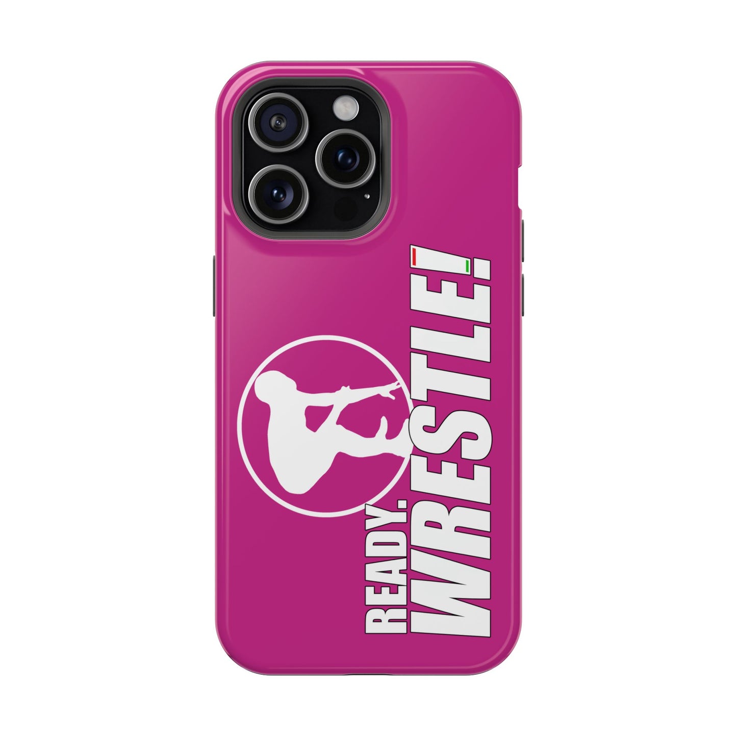 Ready. Wrestle! Pink iPhone Magnetic Impact-Resistant Case